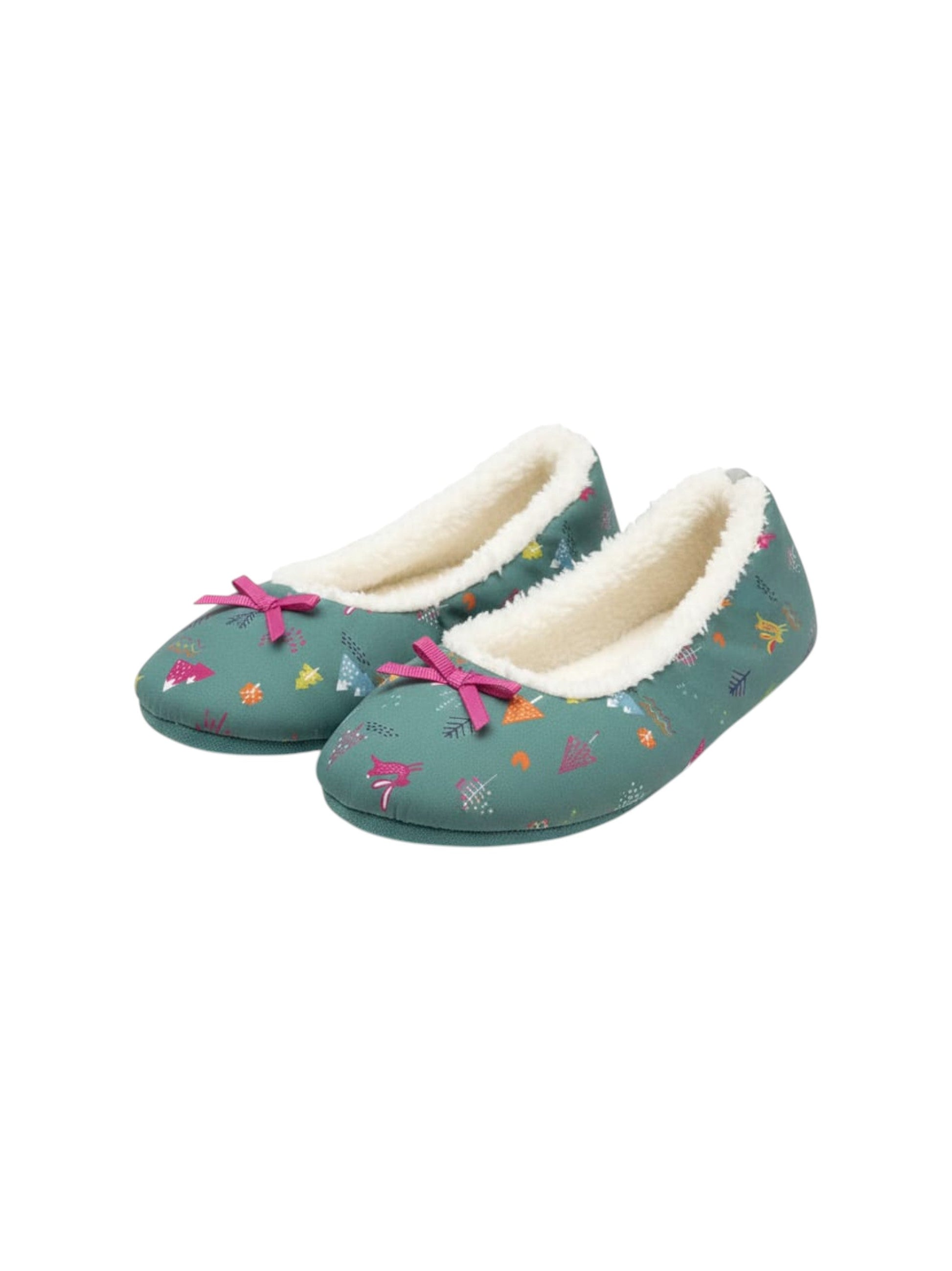 Women's Lined Slippers,Turquoise