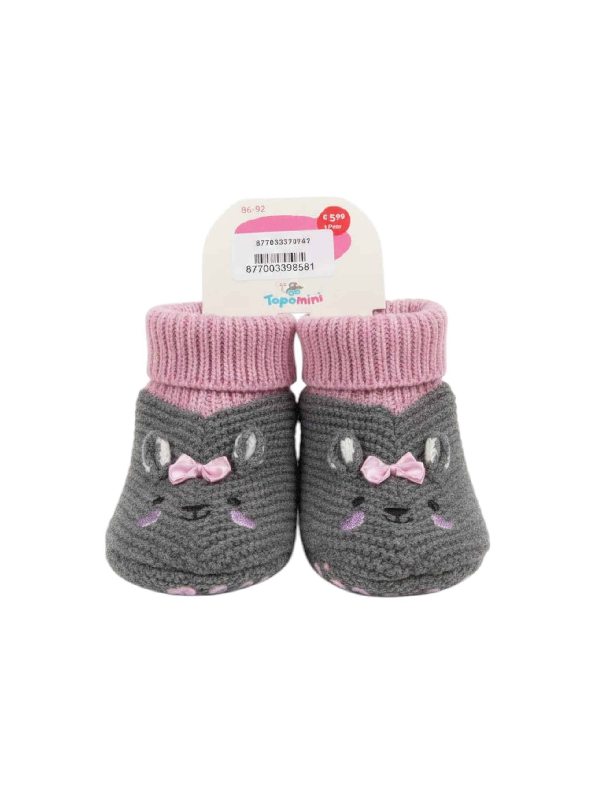 Kids Girl�s Knitted Socks ,Grey/Pink