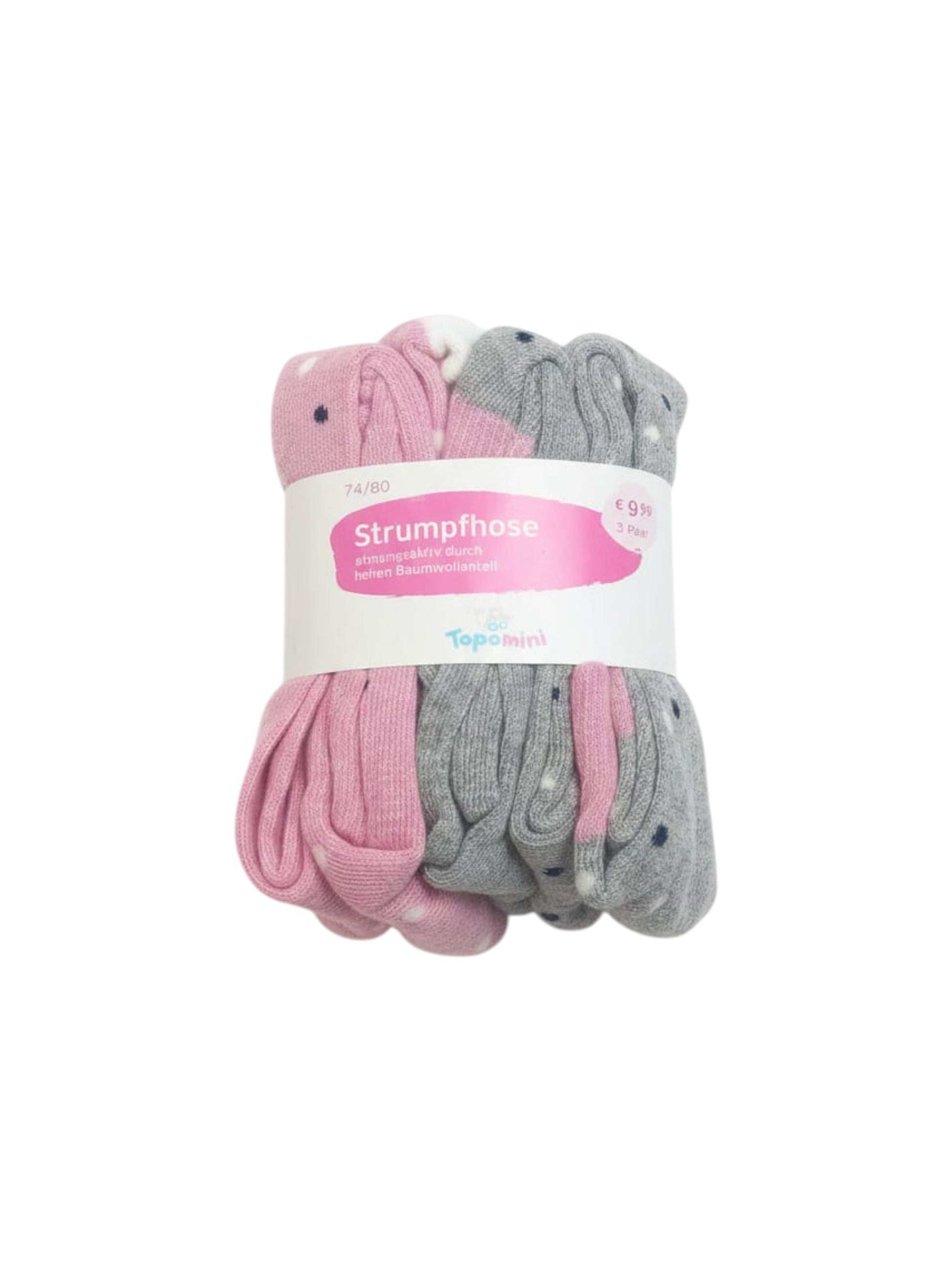 Kids Girl�s Knitted Tights Set 3Pieces,Grey/Pink