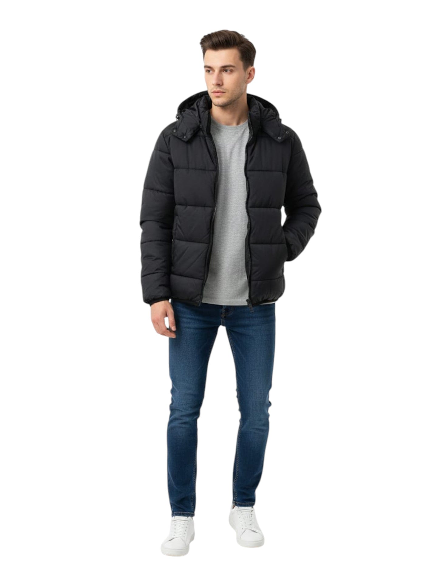 Men's Quilted Jacket,Black