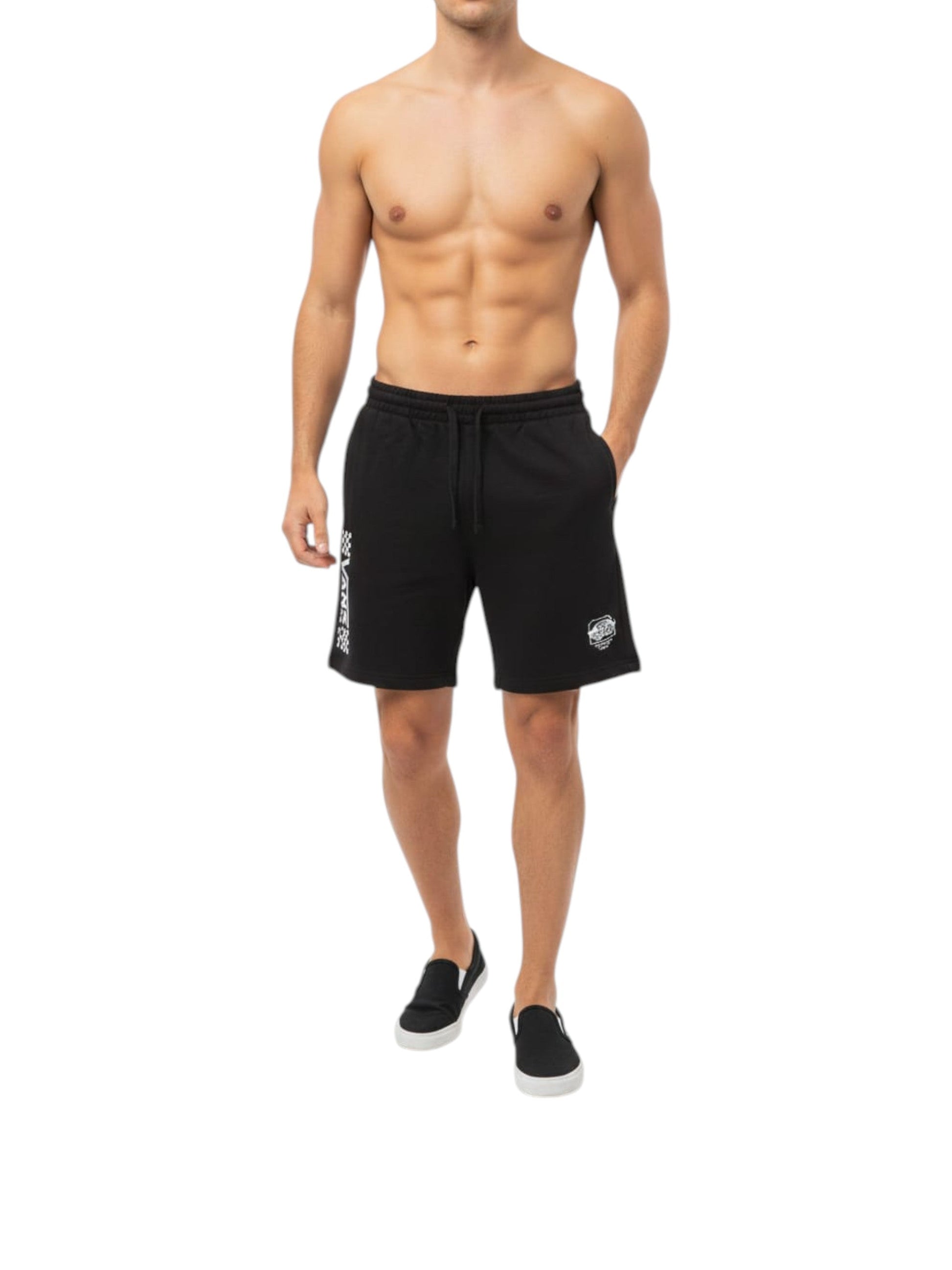 Men's Brand Logo Printed Short,Black