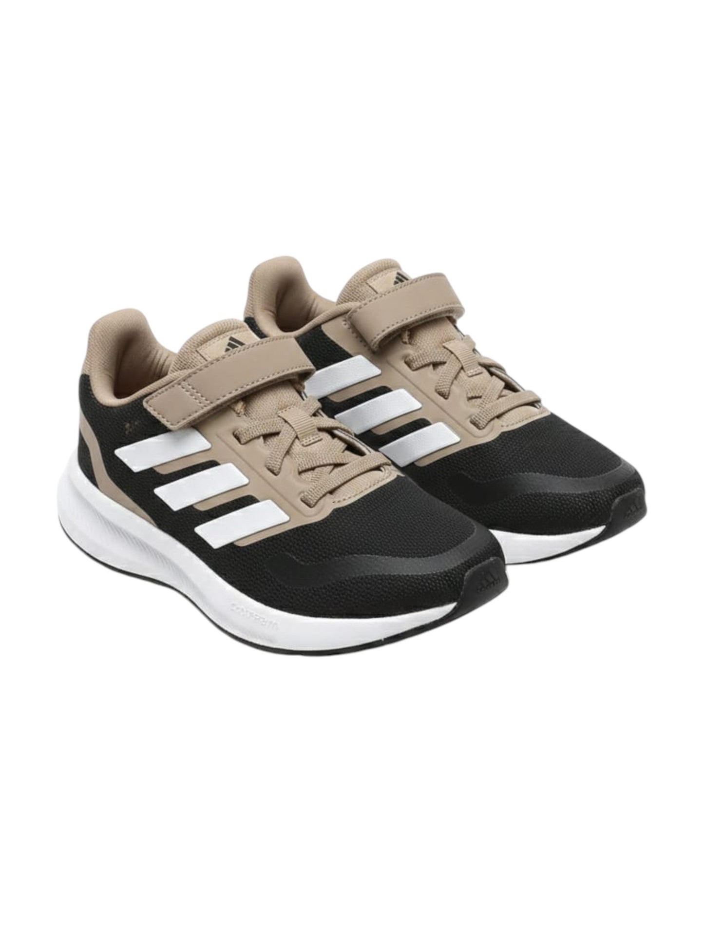 Kids Boy's Textured Logo Patched Shoes,Black