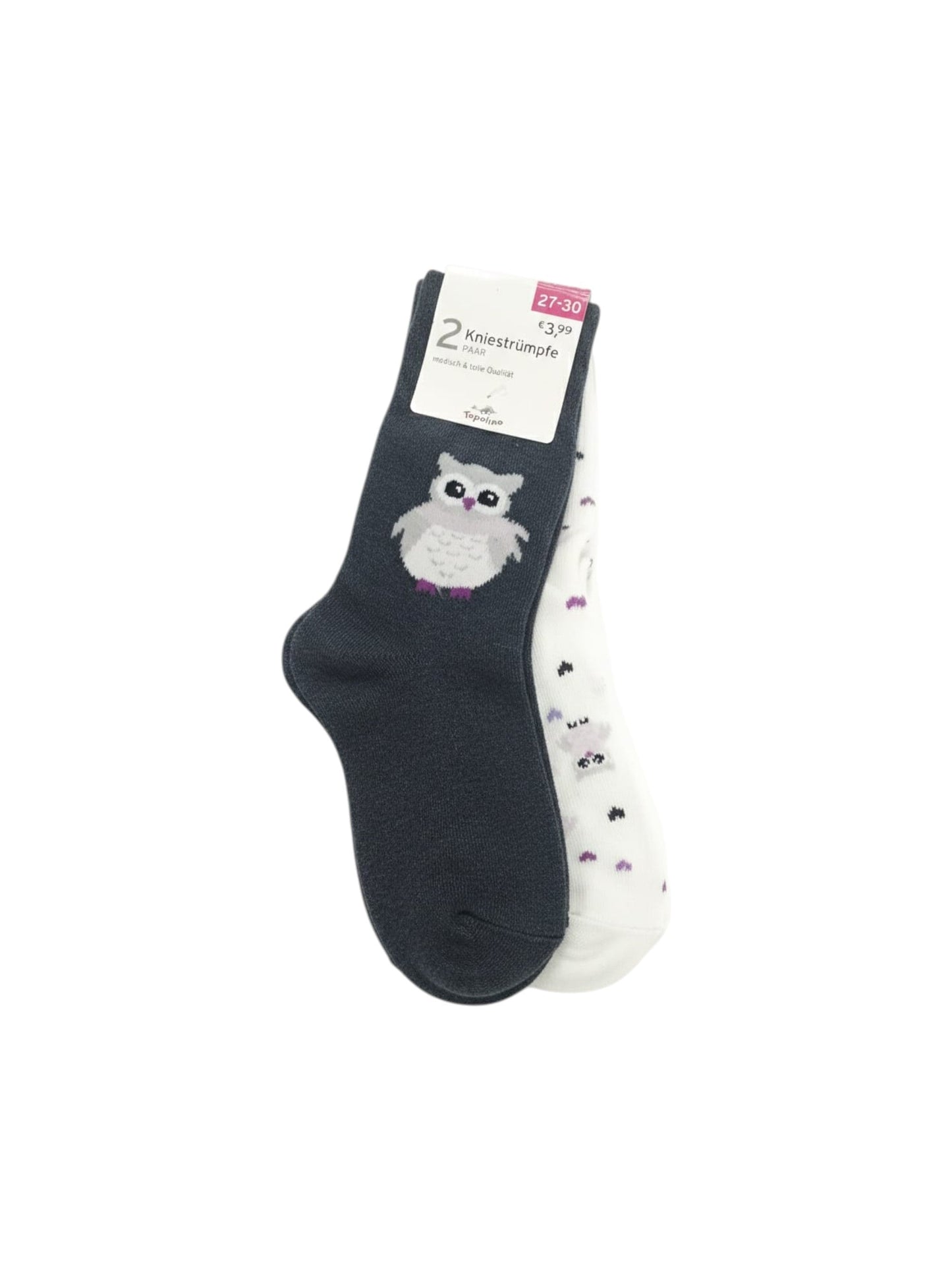 Kids Girl�s Printed Socks Set 2Pieces,White/Navy