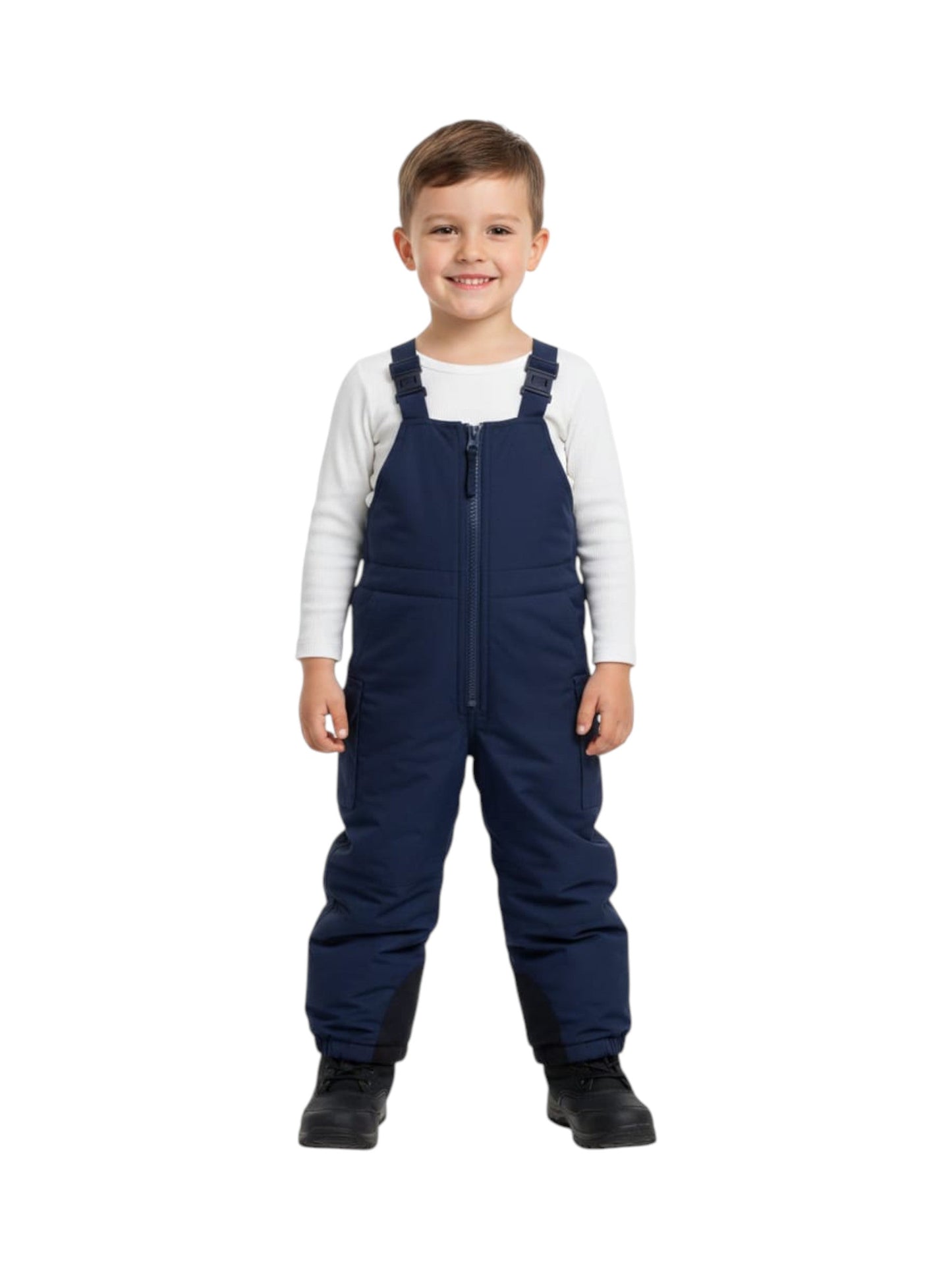 Kid's Boy's Plain Solid WaterProof Ski Suit,Navy