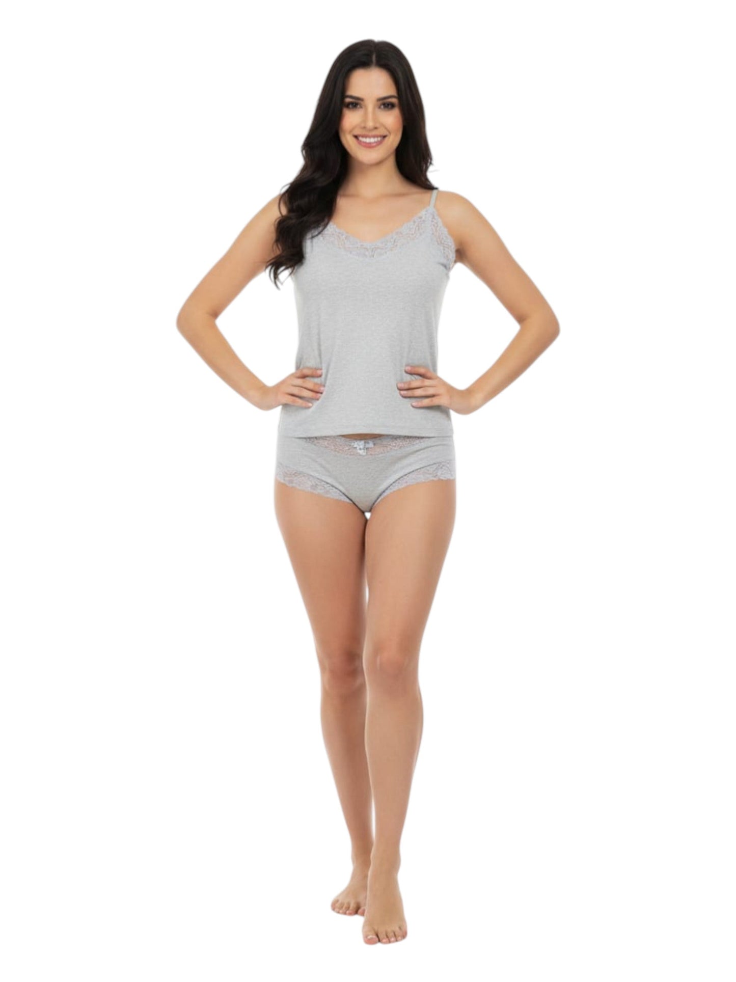 Women's Plain Solid Under Top,Light Grey
