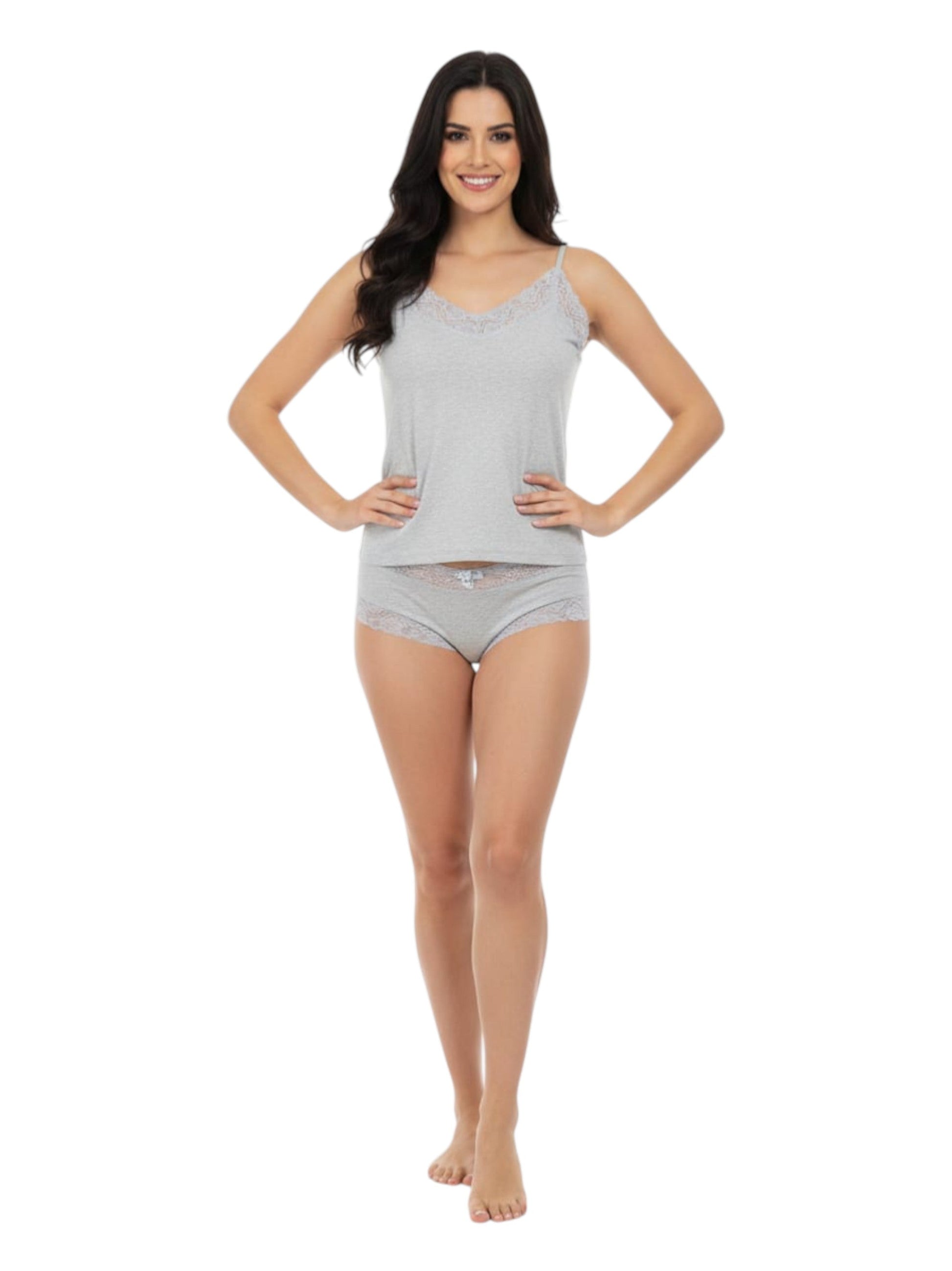 Women's Plain Solid Under Top,Light Grey