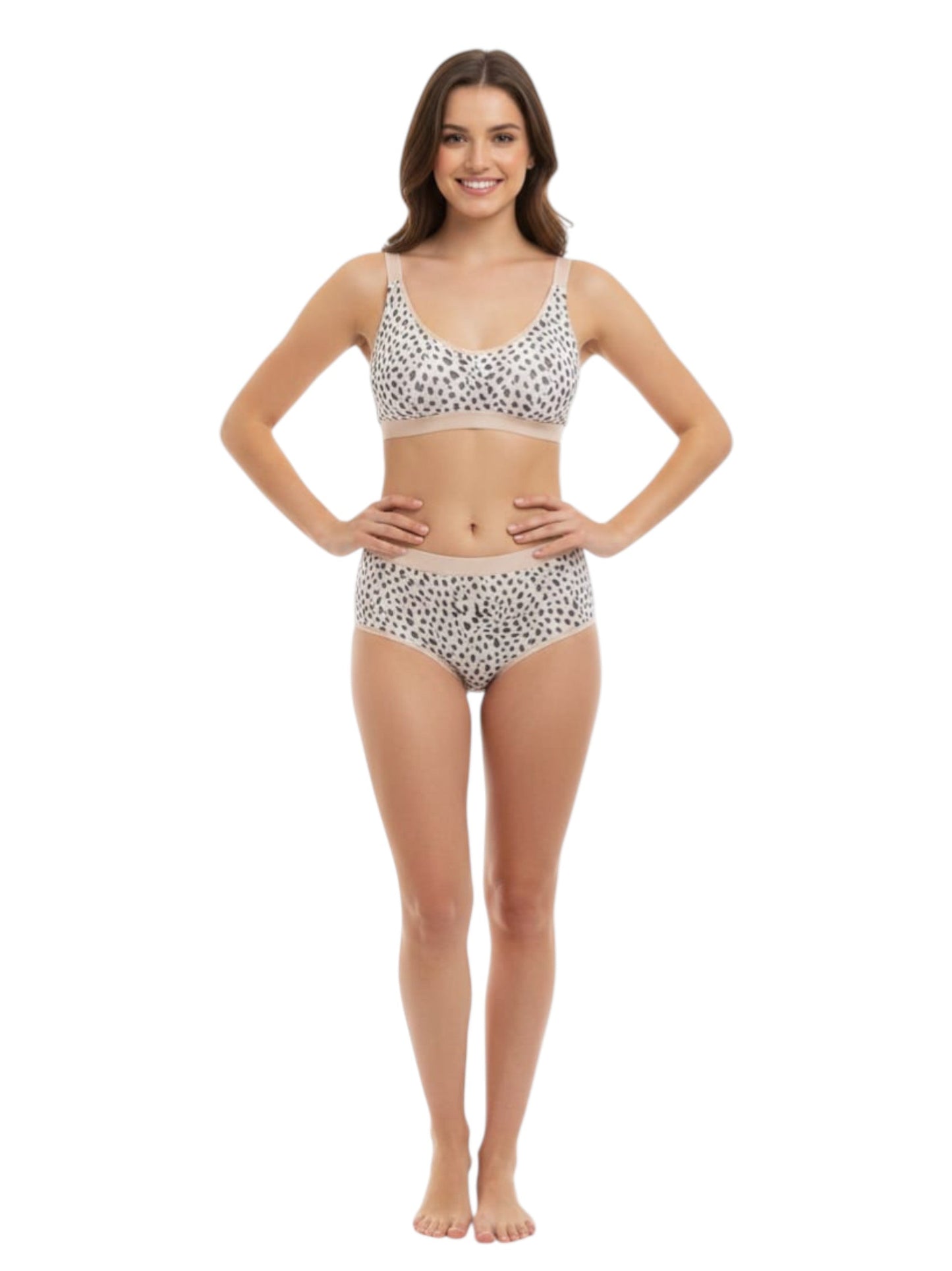 Women's Printed Bra,Light pink