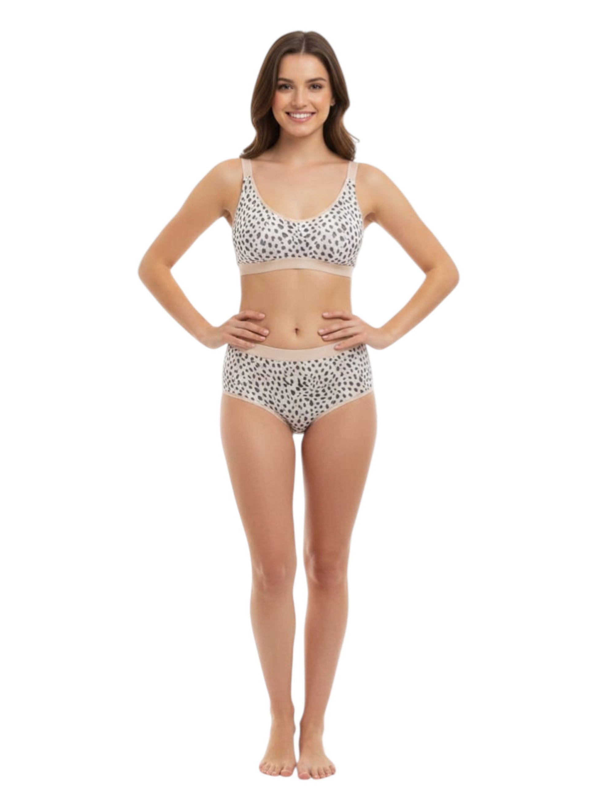 Women's Printed Bra,Light pink