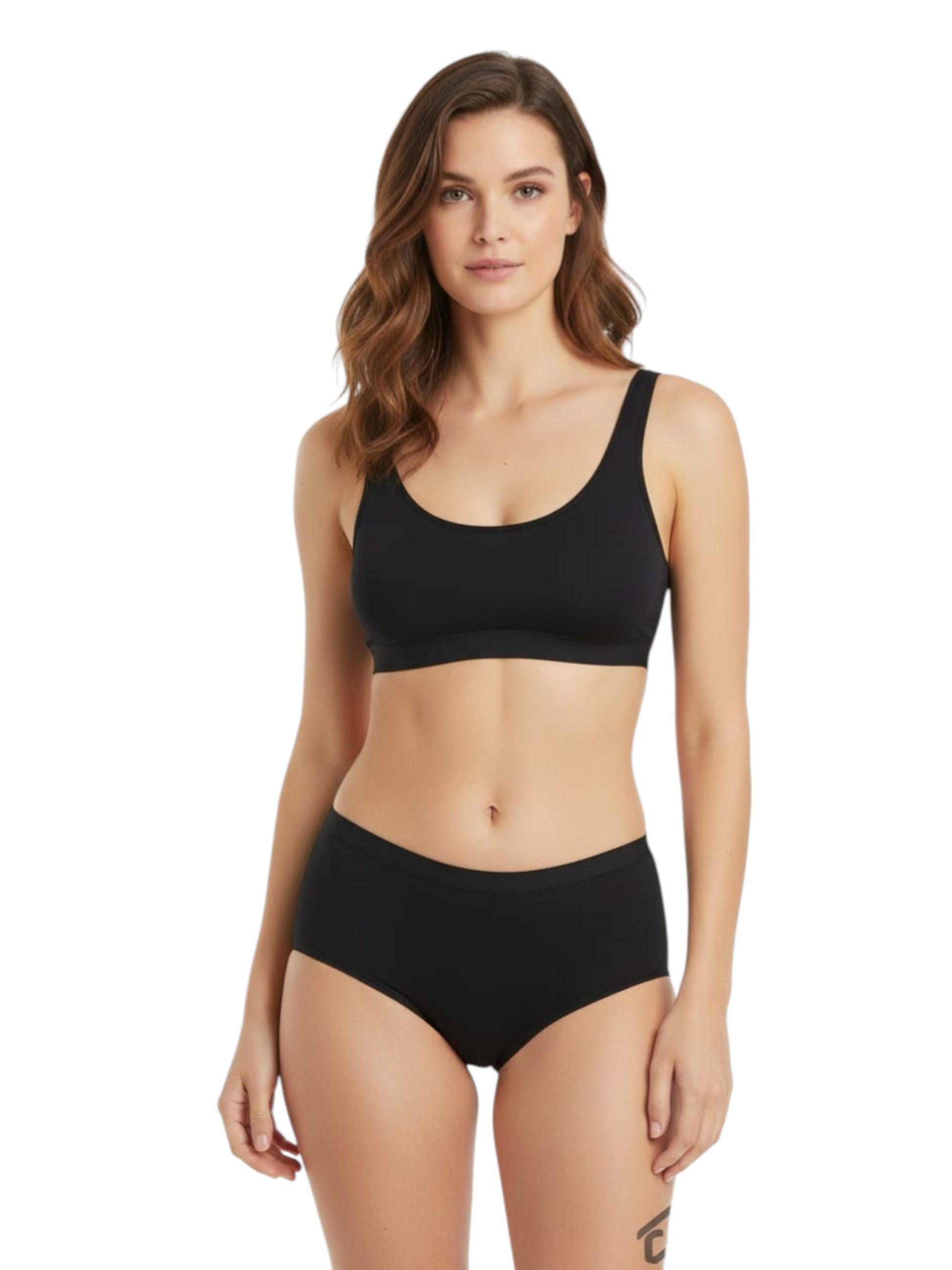 Women's Ribbed Bra,Black