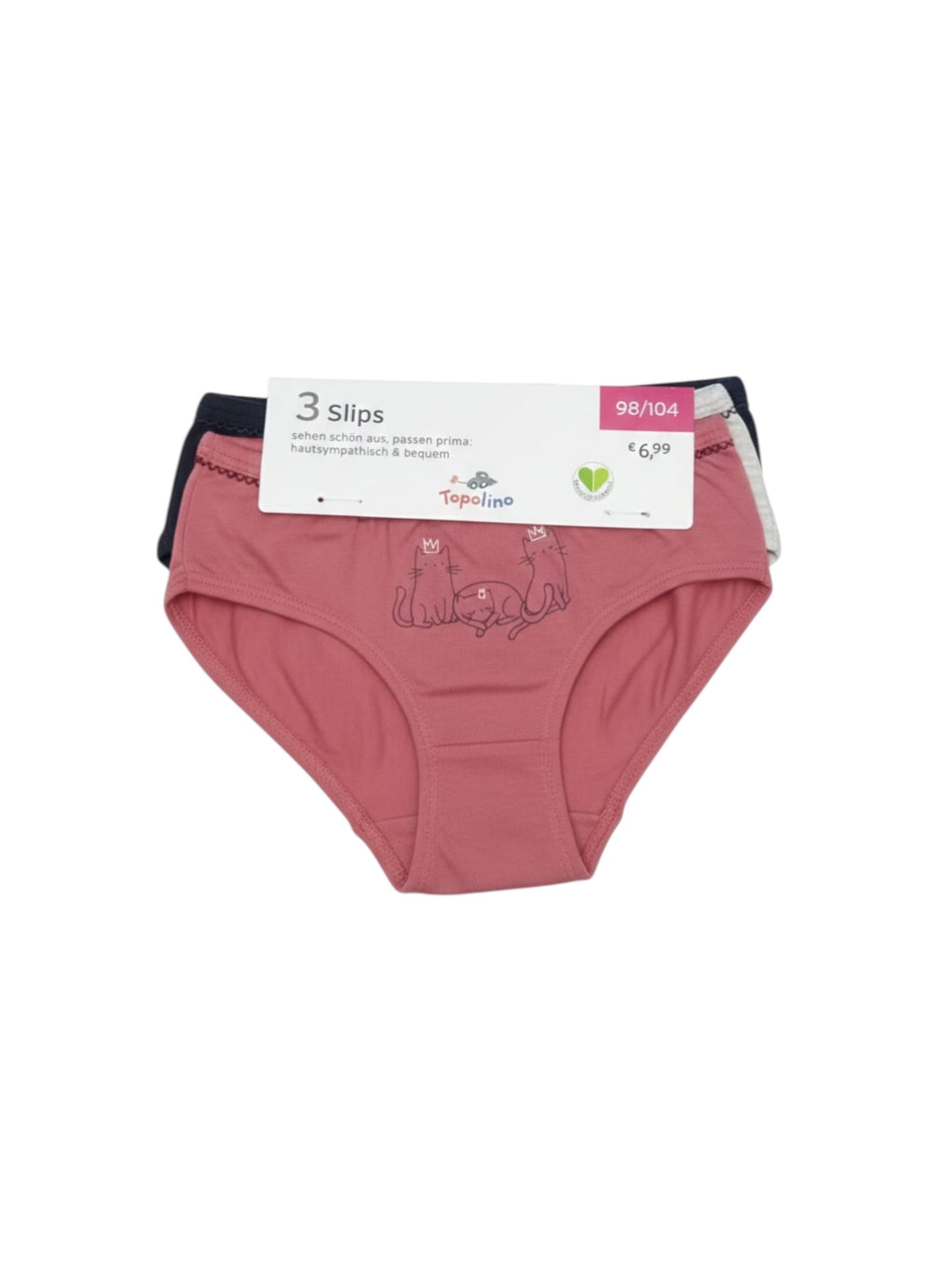 Kids Girl's Printed Thongs Set3 Pieces,Multi