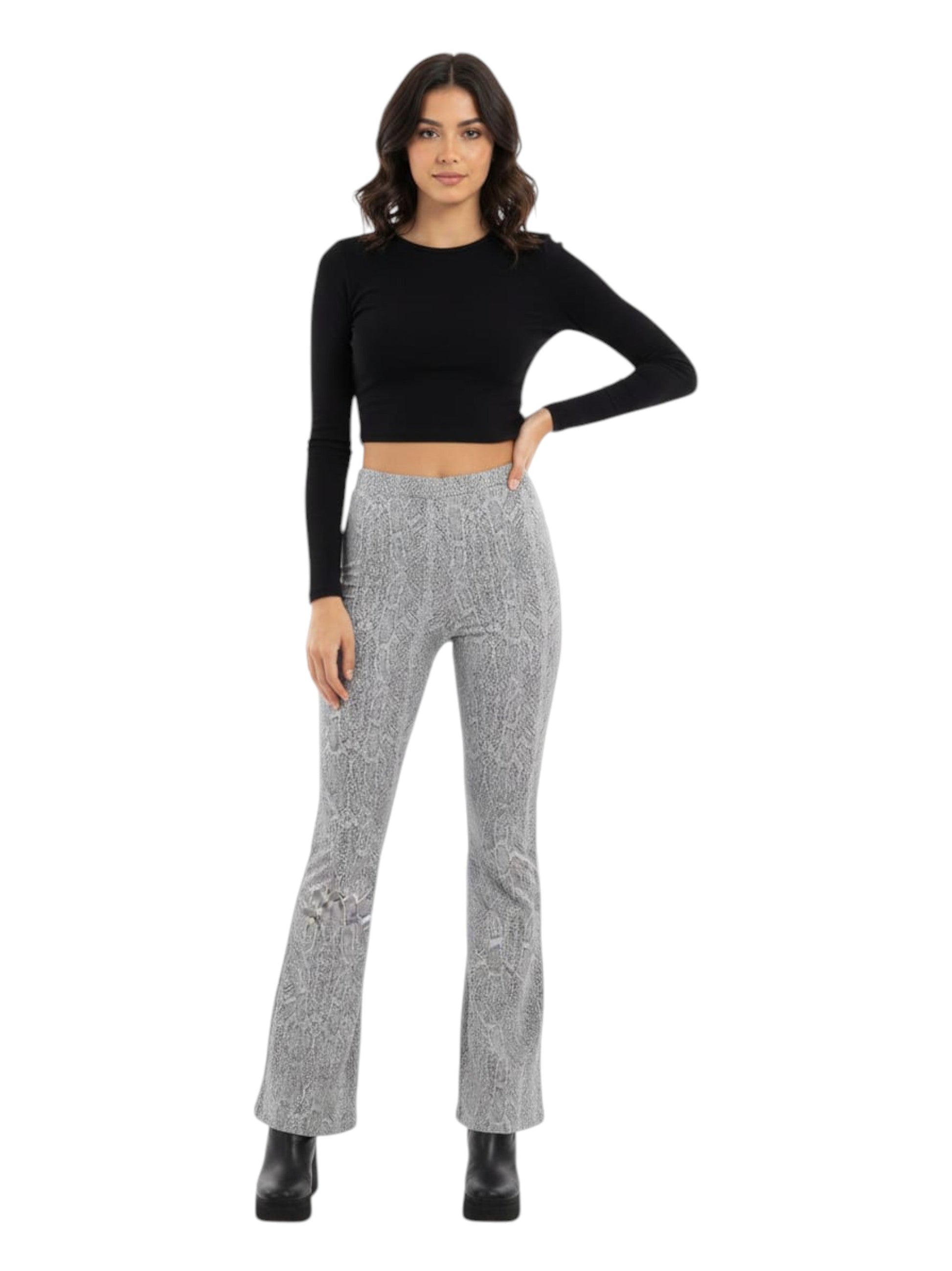 Women's Printed Pant,Black/White