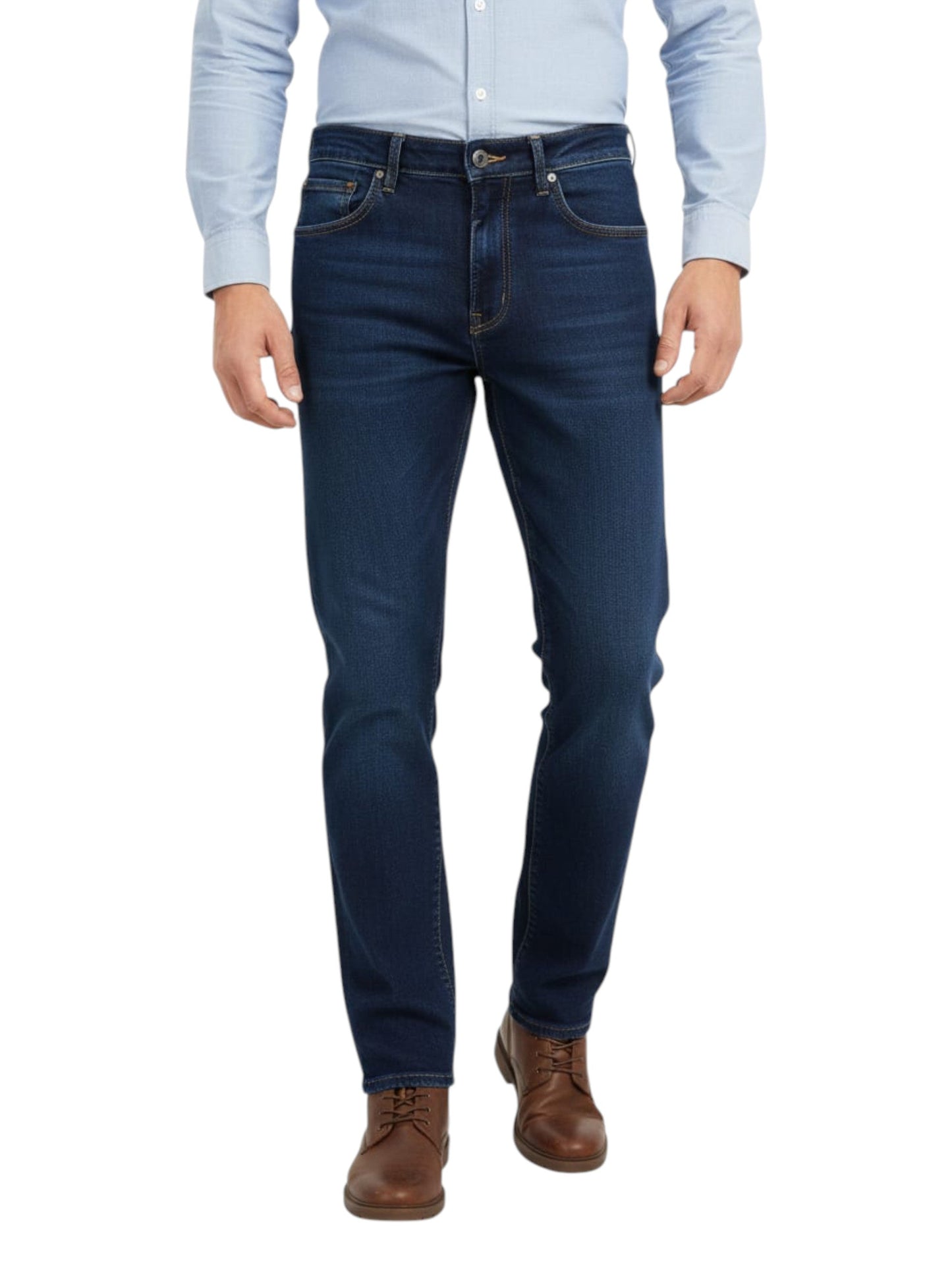 Men's Plain Solid Jeans,Blue