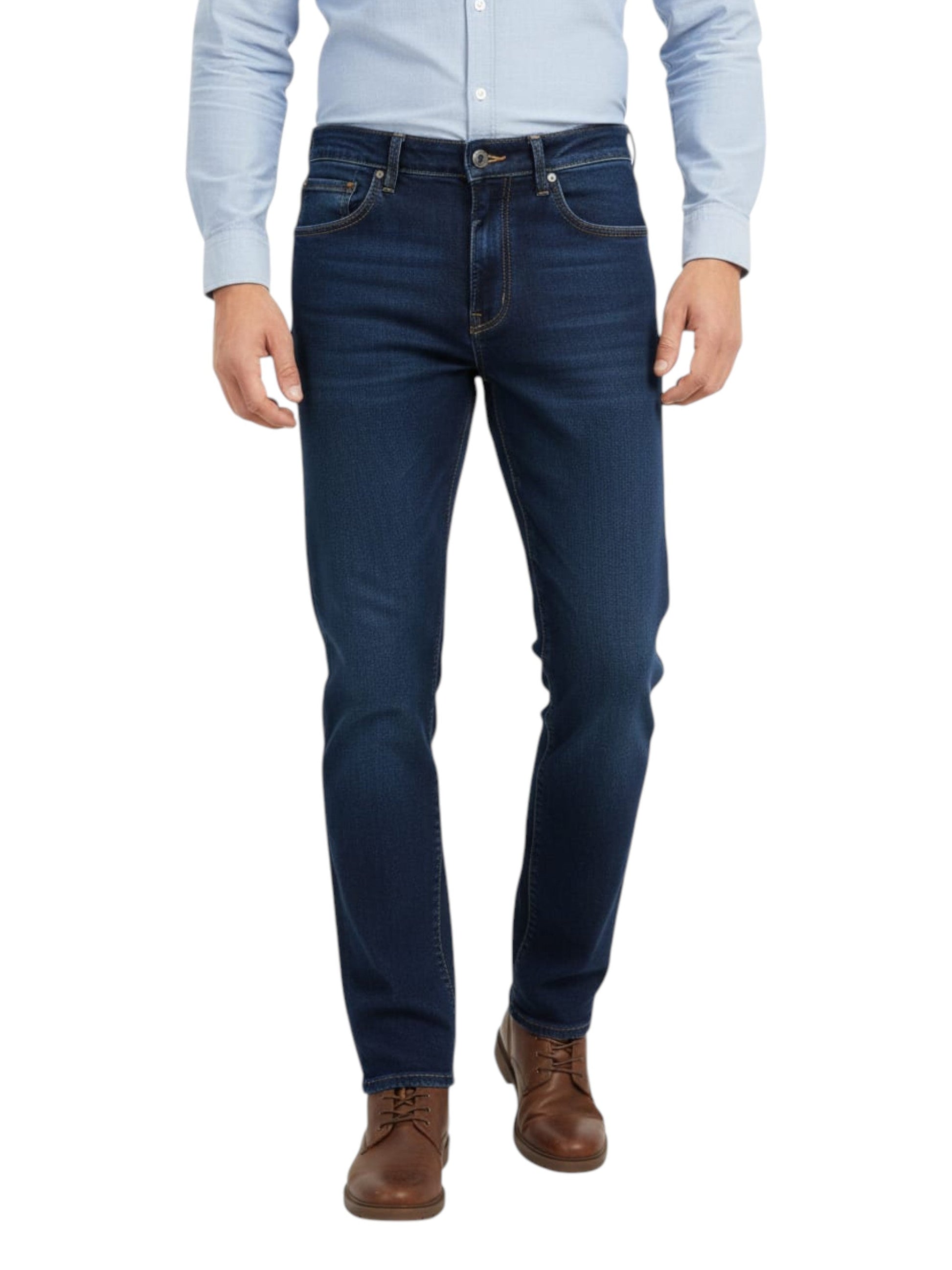 Men's Plain Solid Jeans,Blue