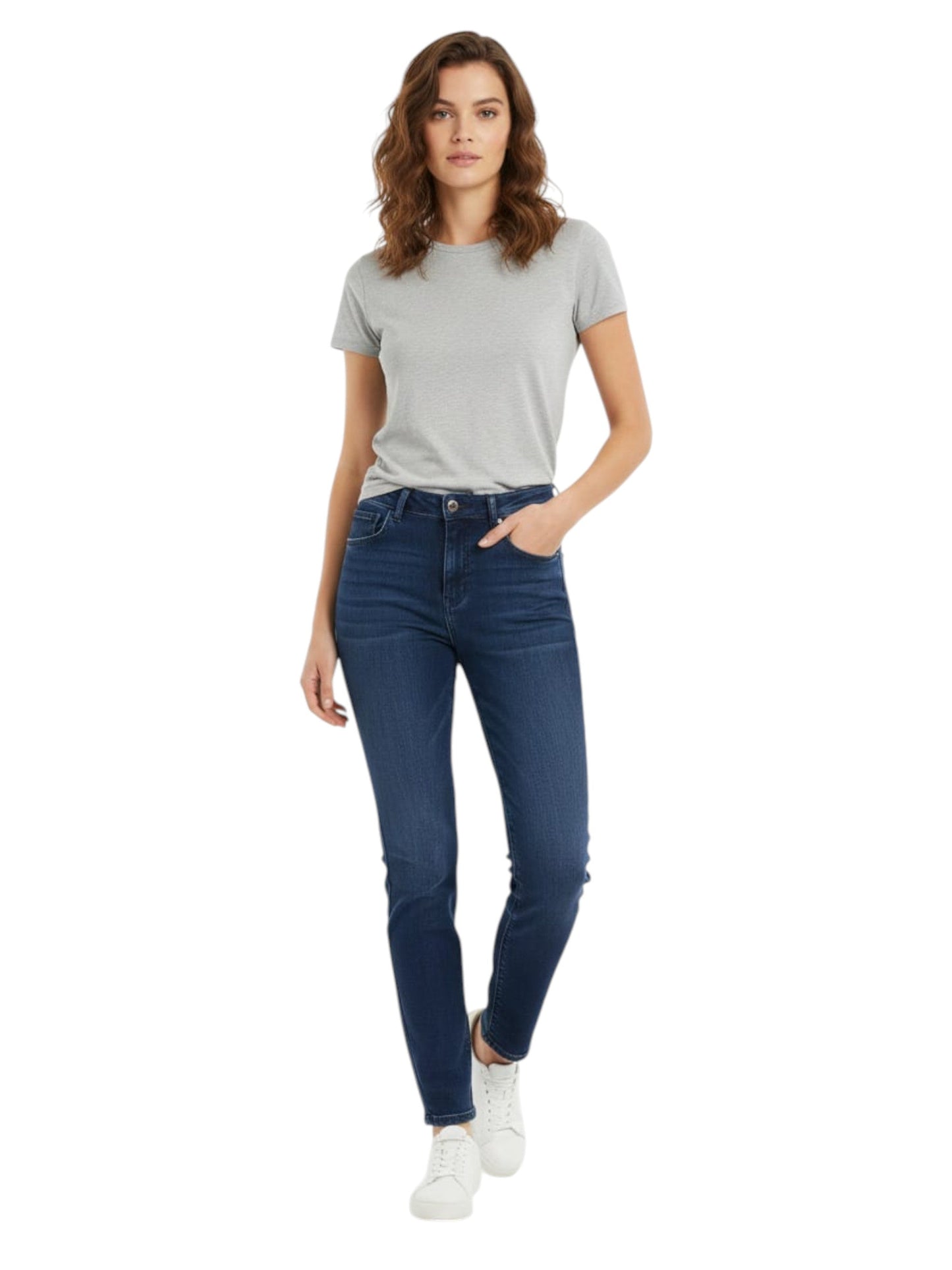 Women's Washed Jeans,Blue