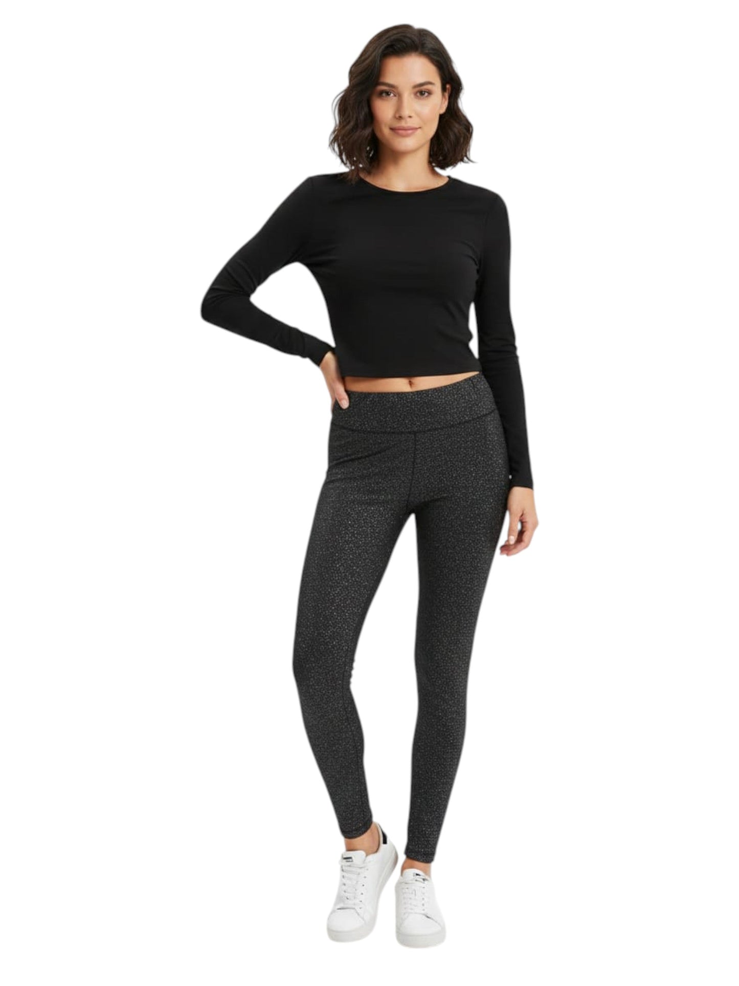 Women's Glitter Legging,Black