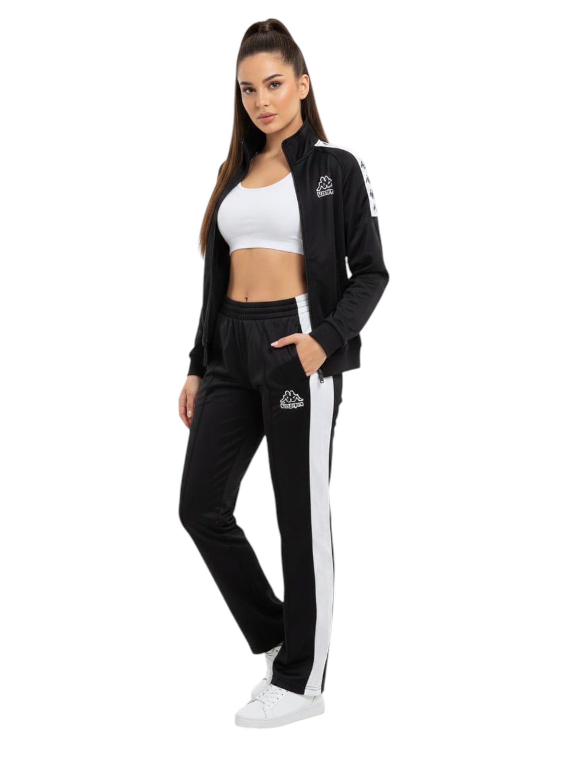 Women's Colorblocked Sport Pant,Black