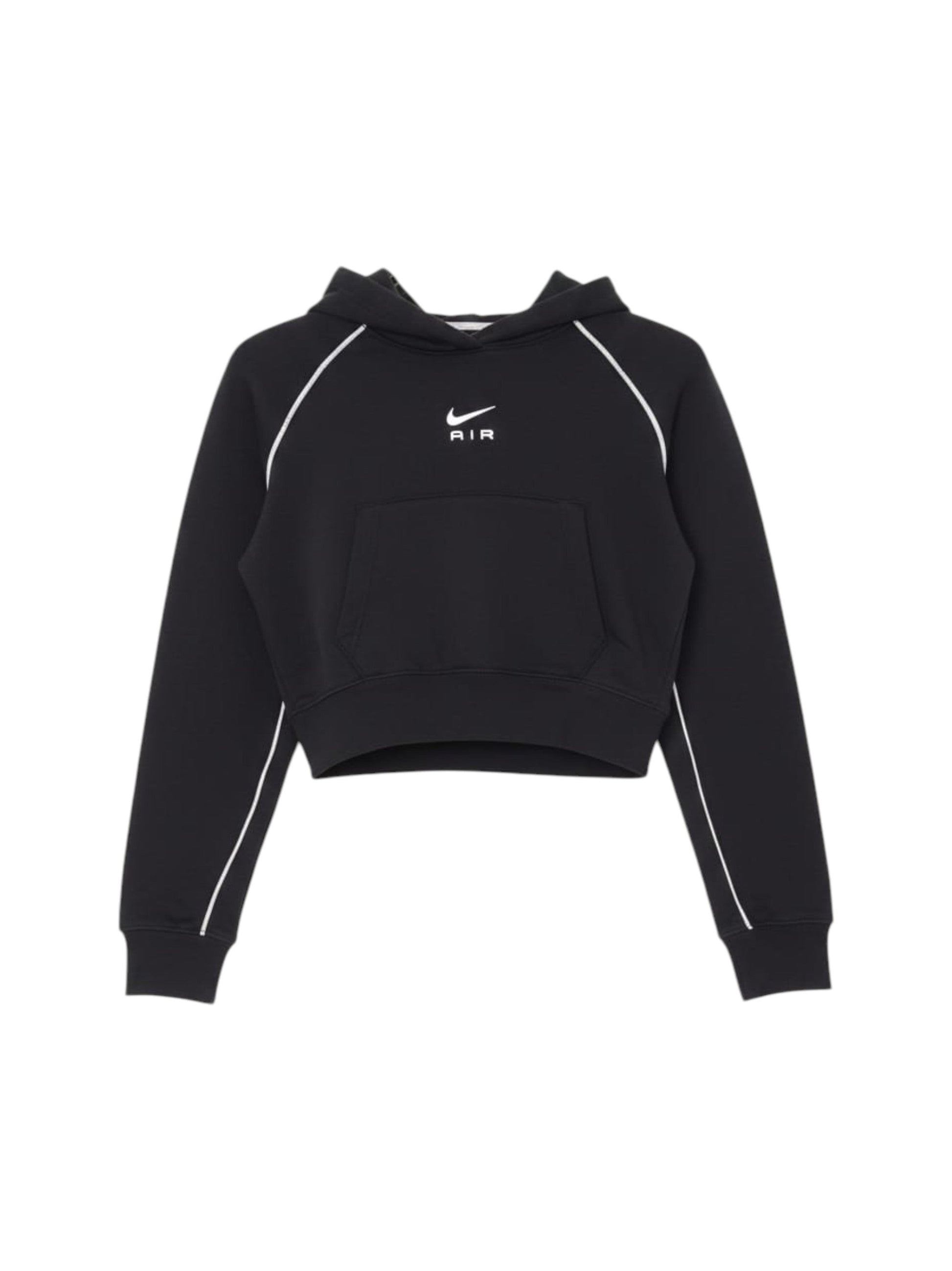 Kids Girl's Striped Hoodie,Black