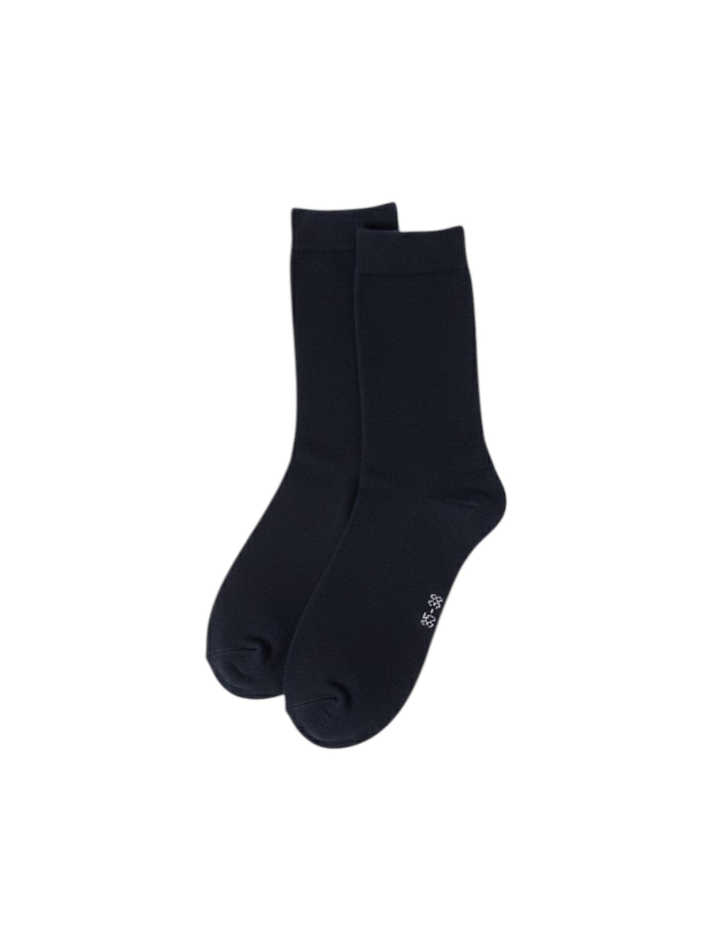 Women's Plain Solid Socks,Black