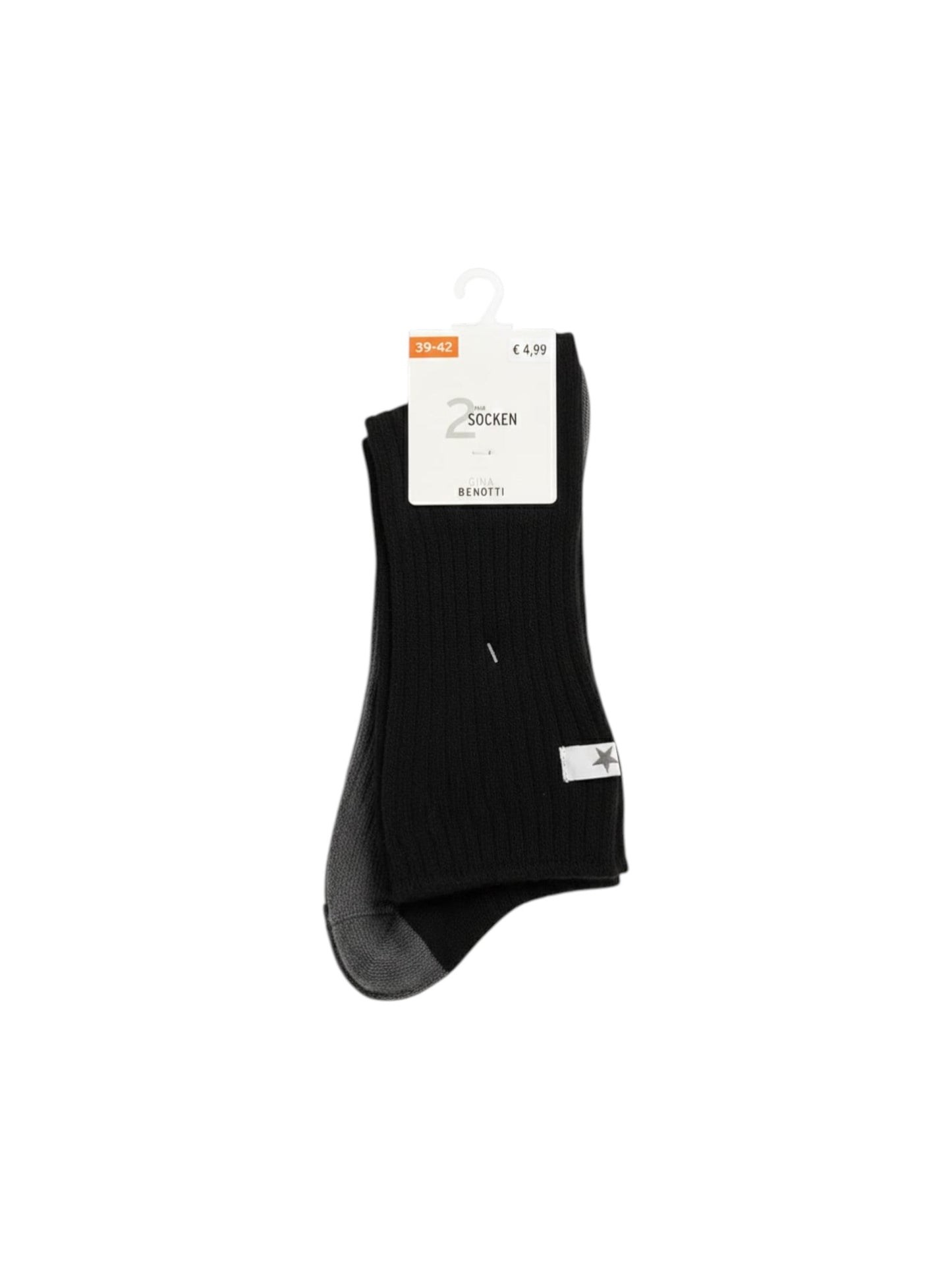Women's Knitteed Socks Set 2Pieces,Black/Grey