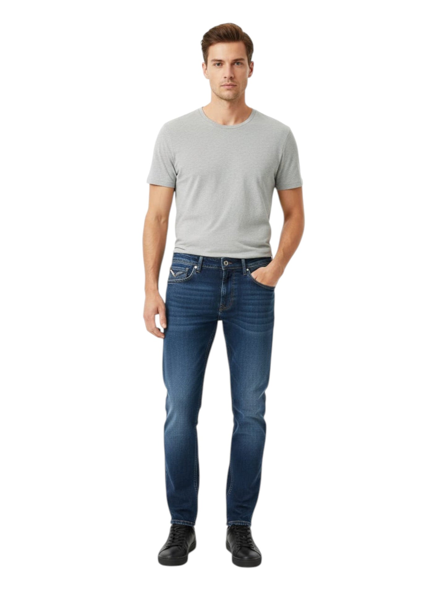 Men's Washed Jeans,Blue