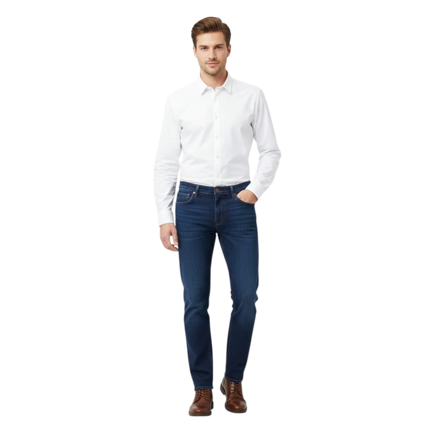 Men's Plain Solid Jeans,Navy
