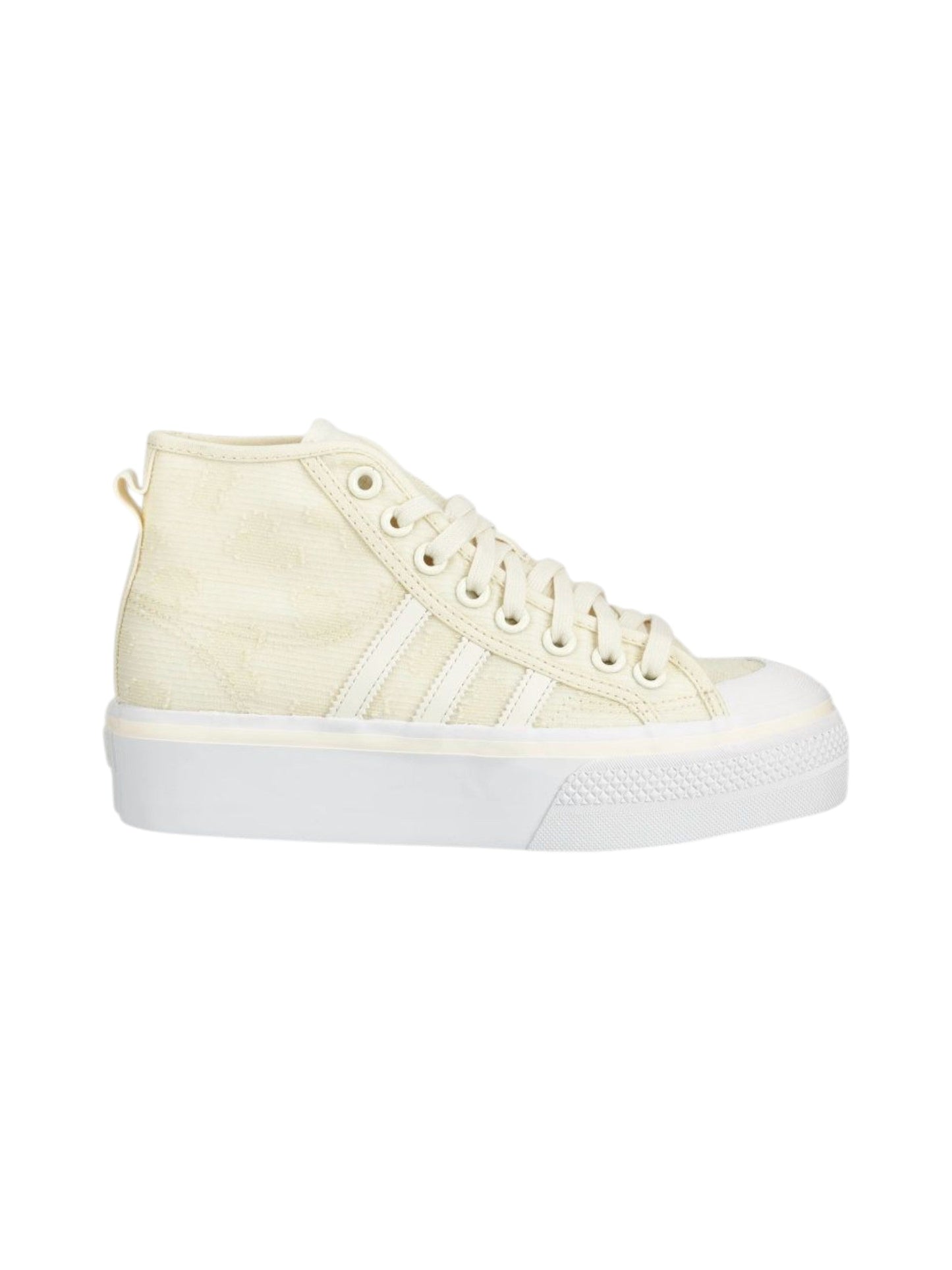 Women's Textured High Top Shoes,Light Yellow