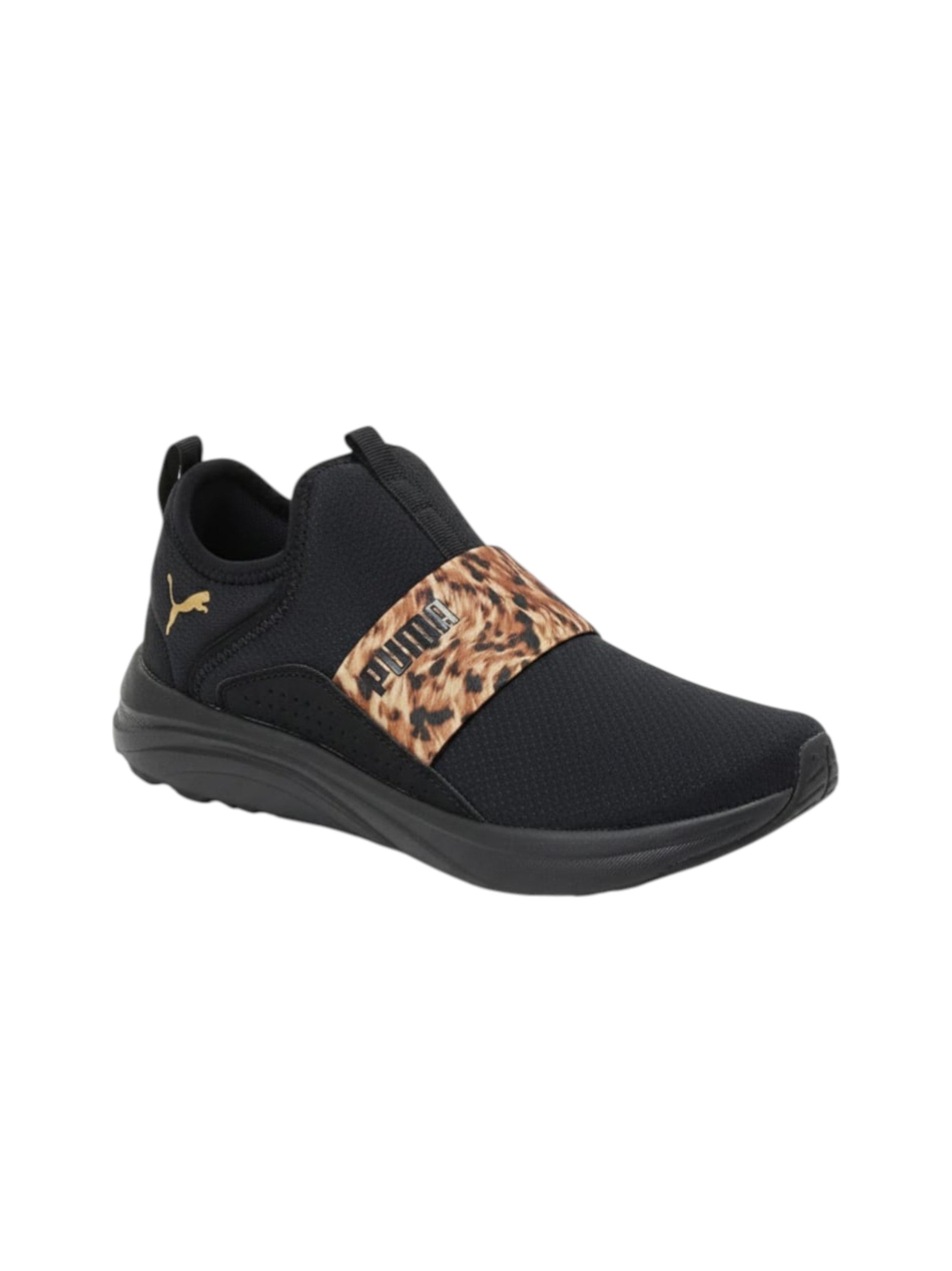 Women's Brand Logo Patched Shoes,Black