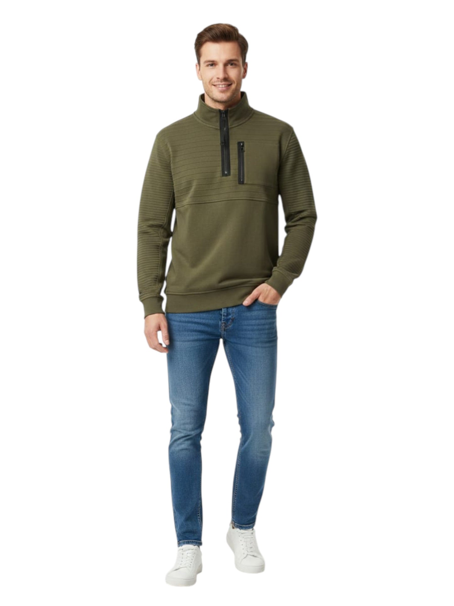 Men's Ribbed Sweaters,Olive