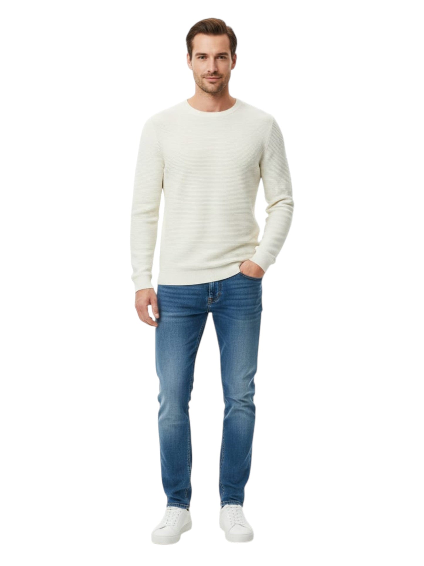 Men's Ribbed Sweaters,Off White
