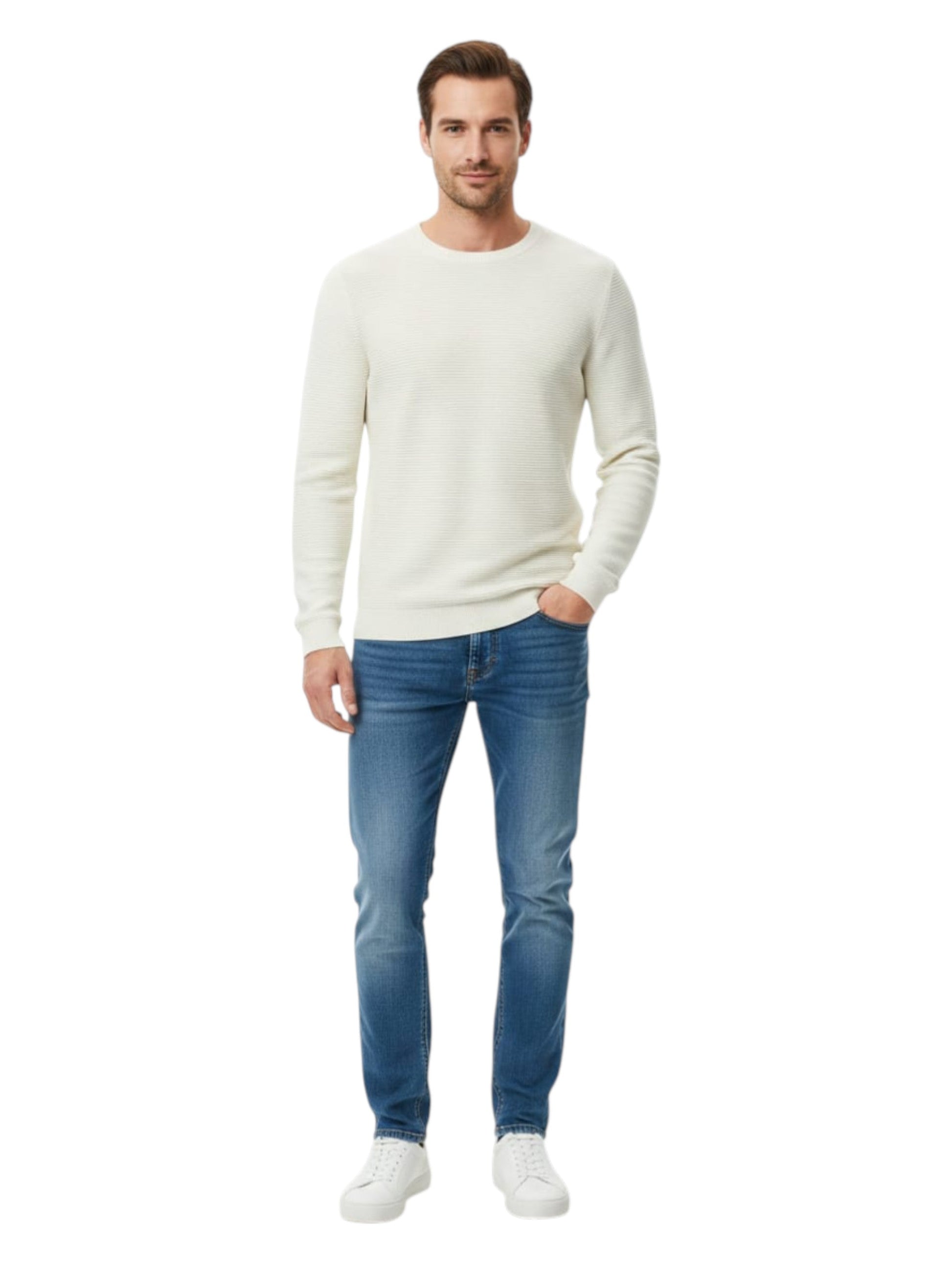 Men's Ribbed Sweaters,Off White