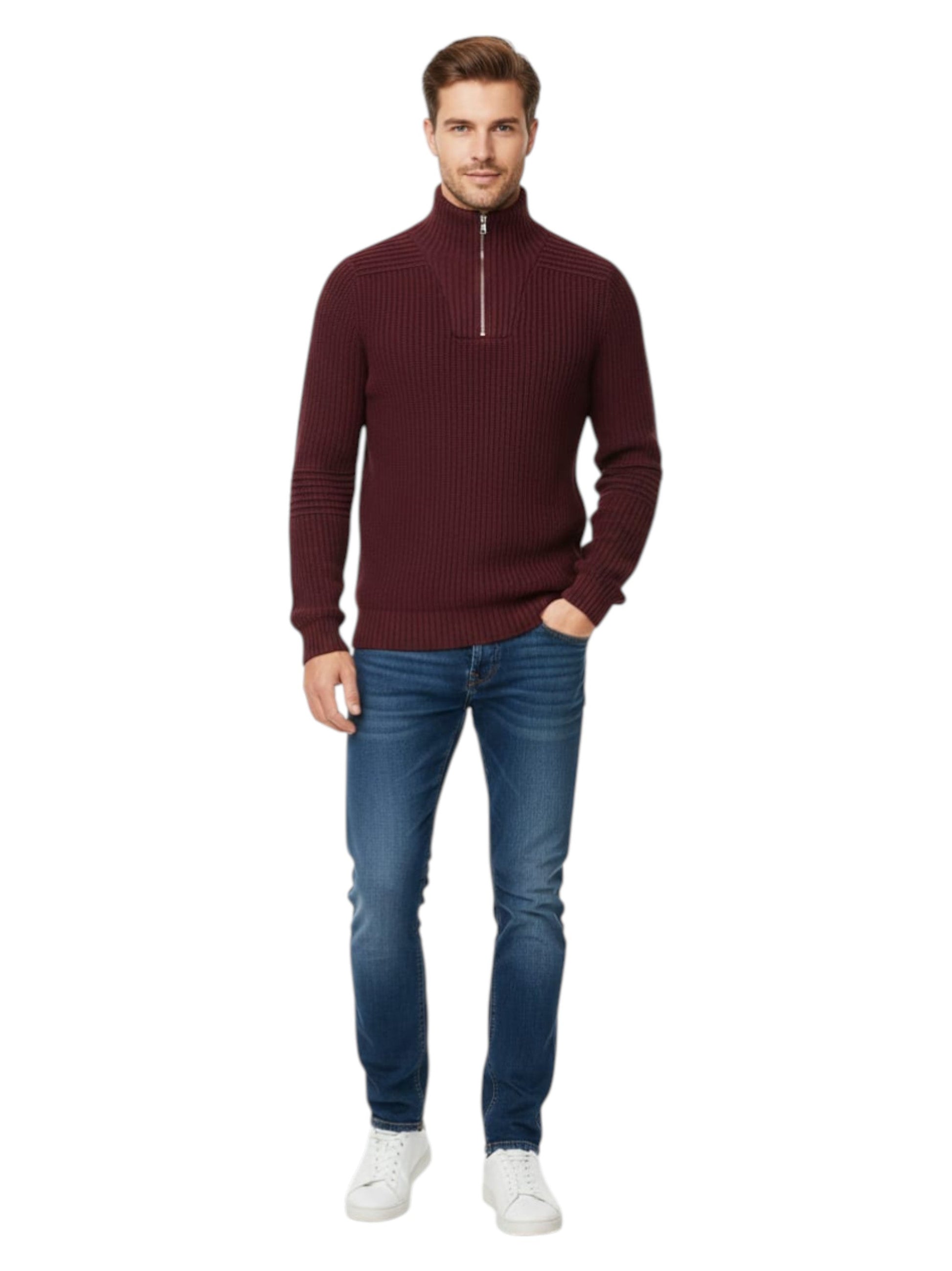 Men's Knitted Sweaters,Dark Purple