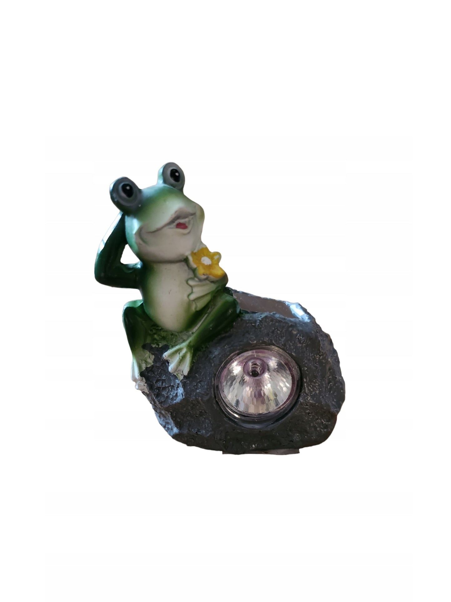 Solar-Powered Frog Garden Statue