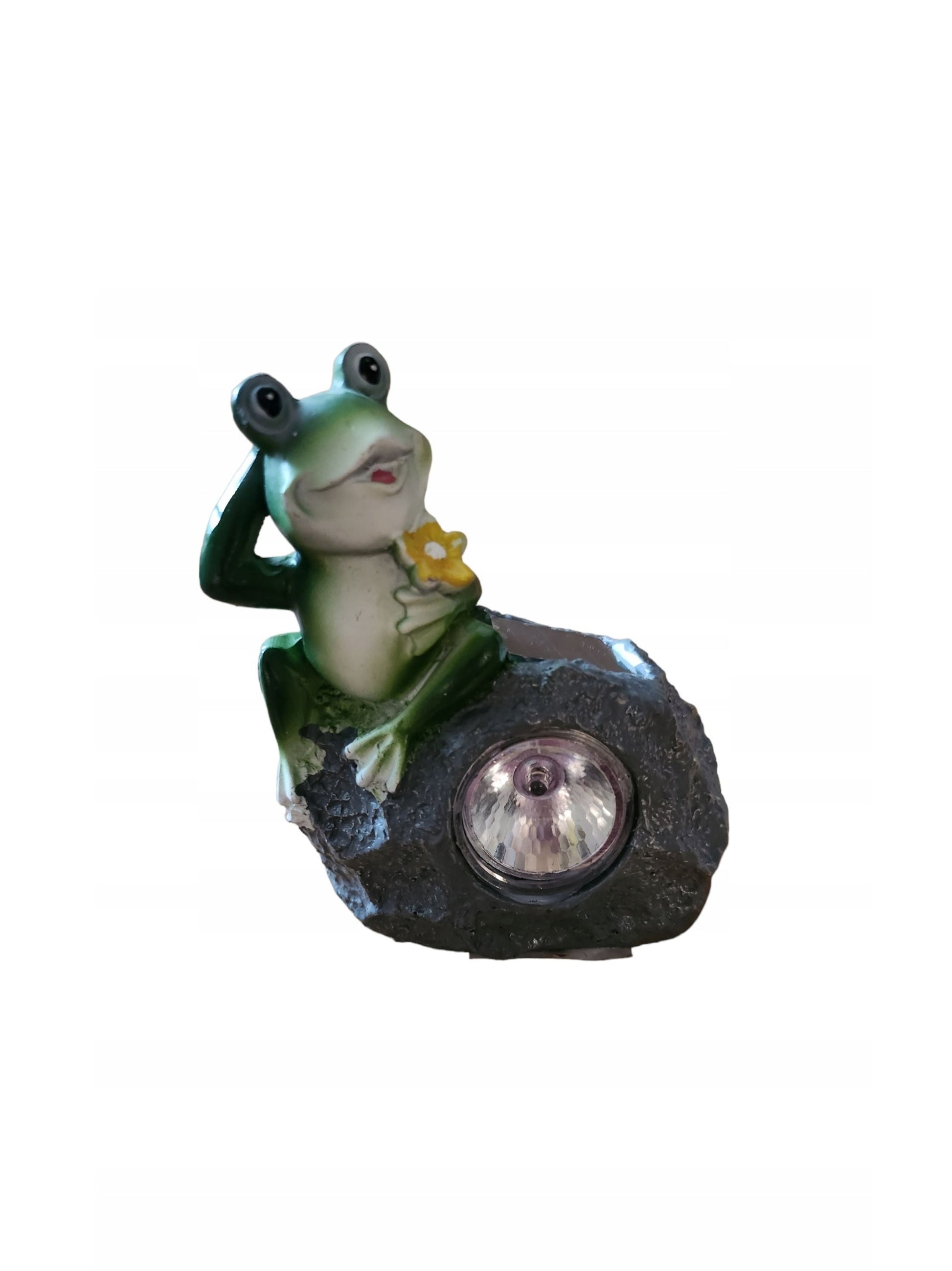 Solar-Powered Frog Garden Statue
