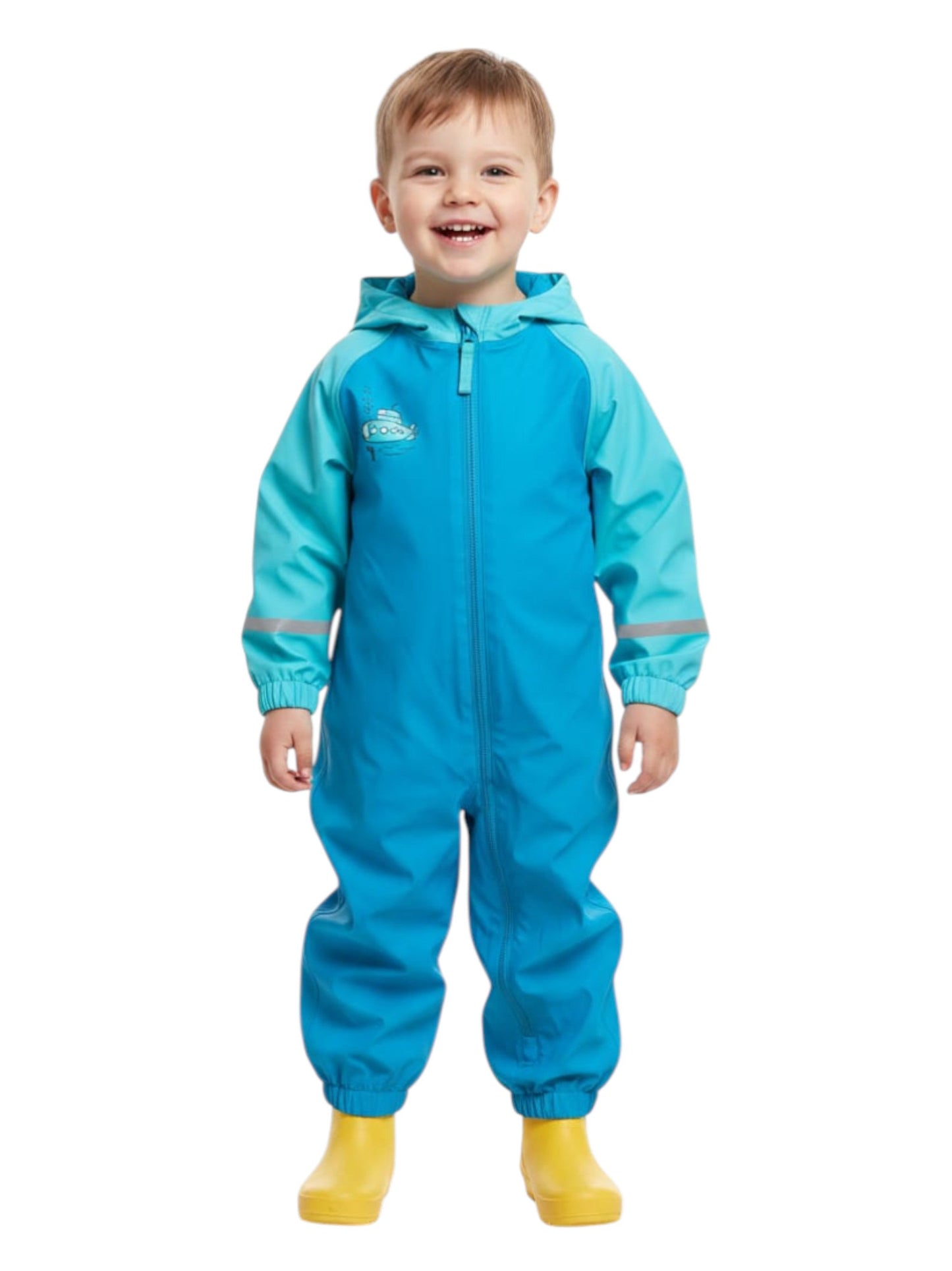 Kids Boy's  Colorblocked Jumpsuit,Blue