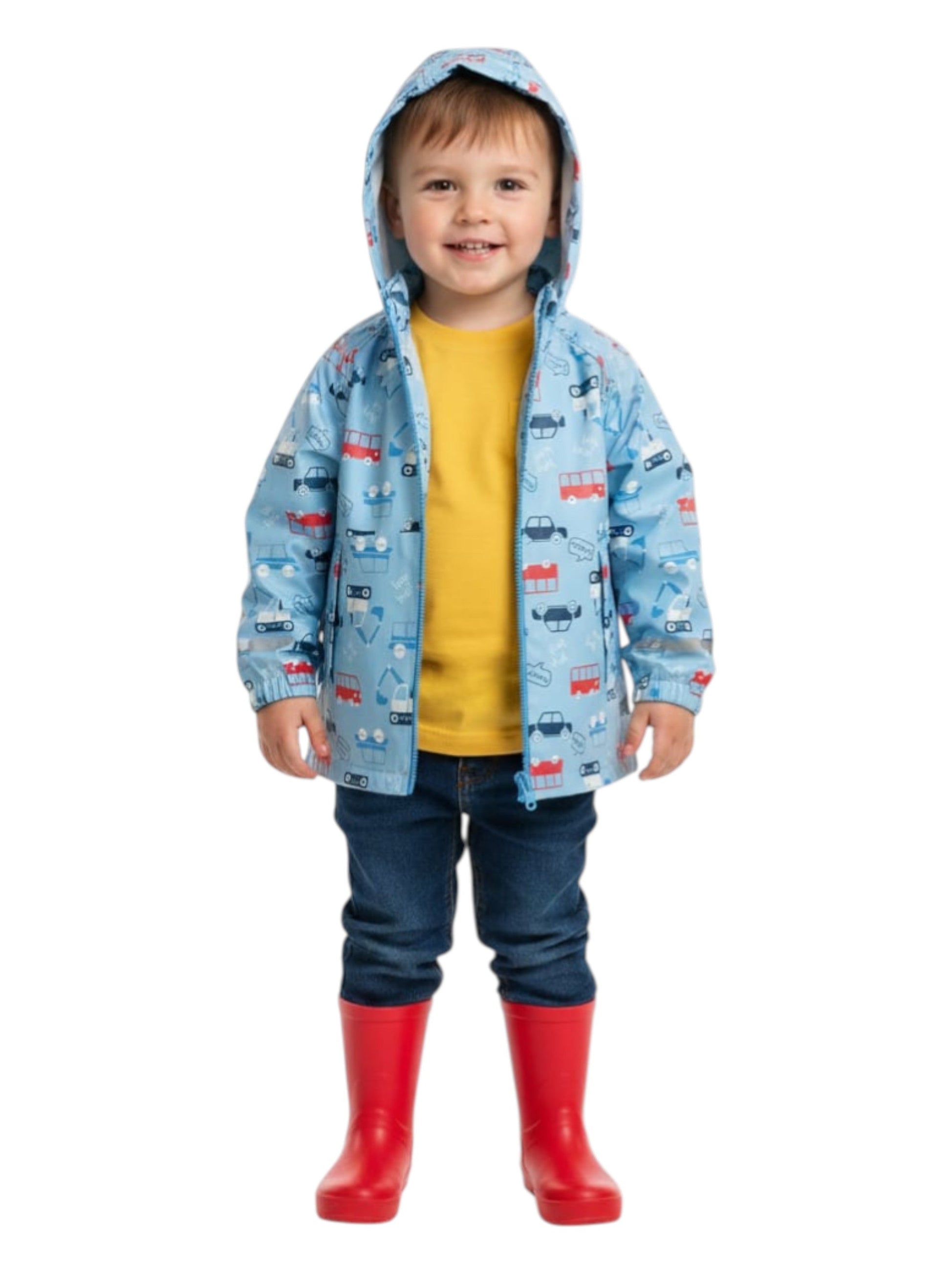 Kids Boy's Printed Jacket,Light Blue