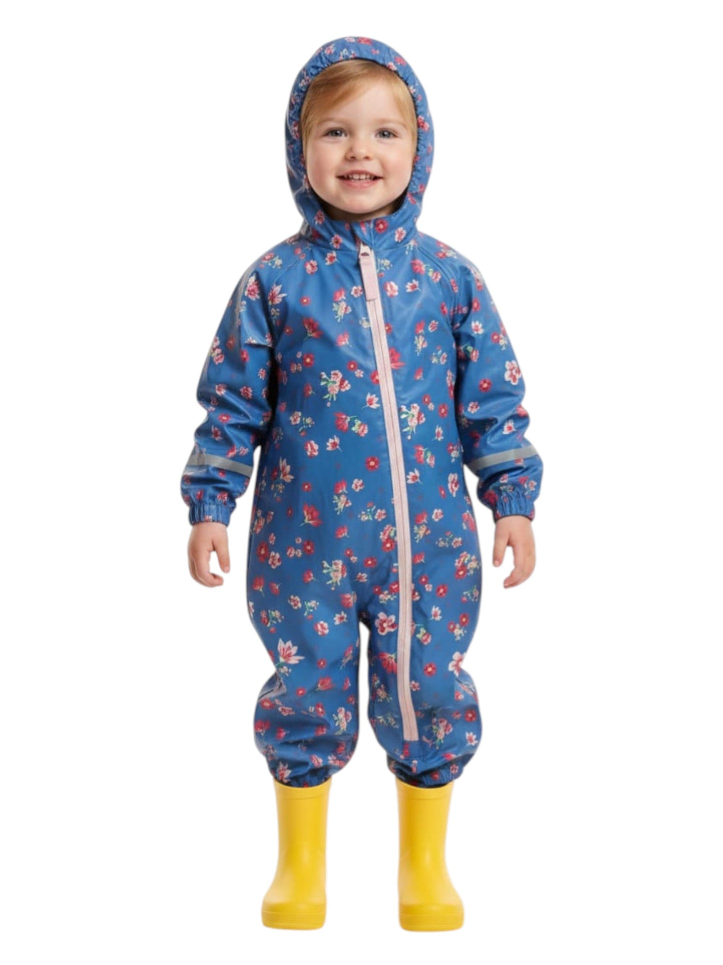 Kids Girl's Floral Printed Jumpsuit,Navy