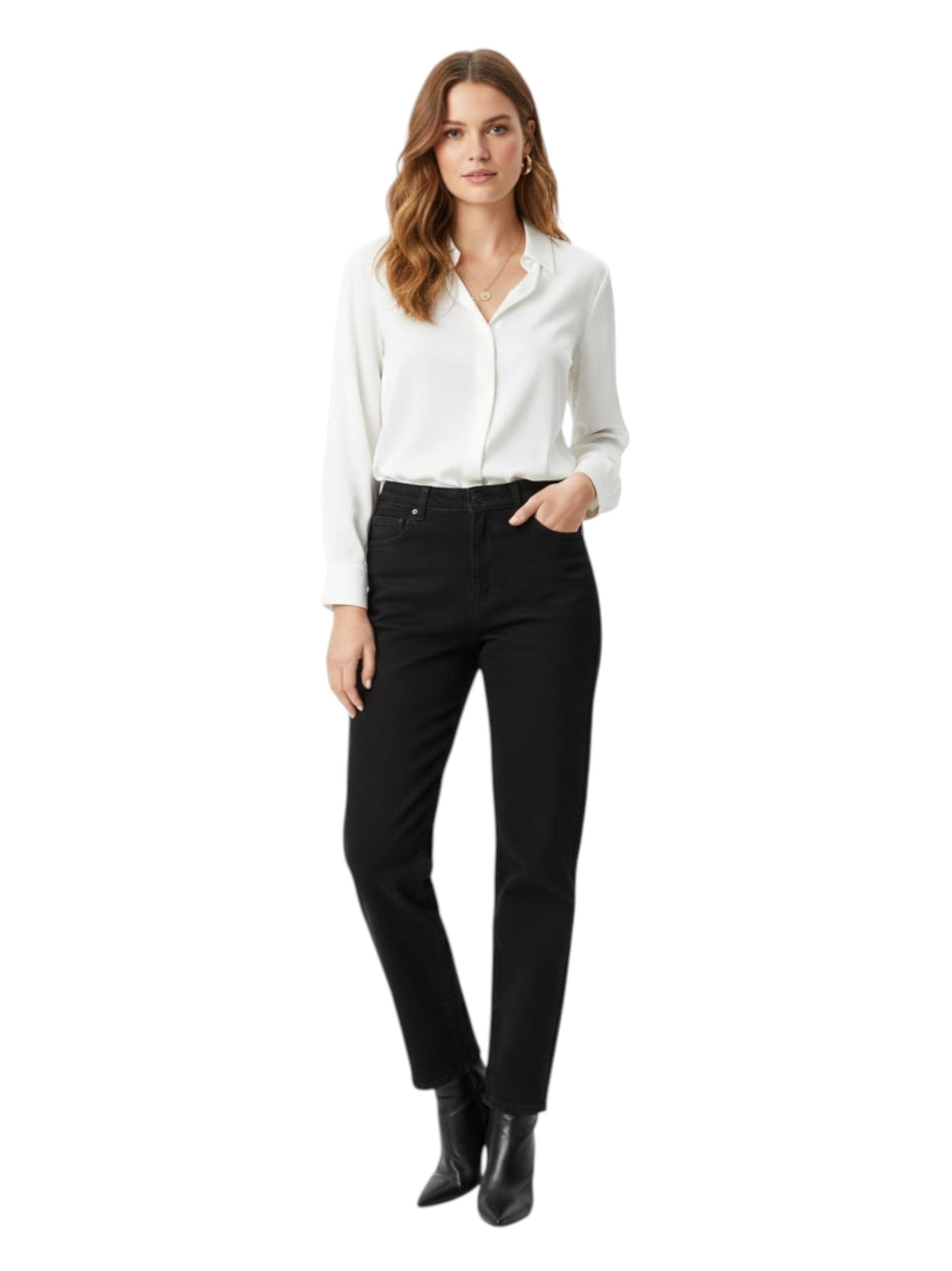 Women's Plain Solid Jeans,Black