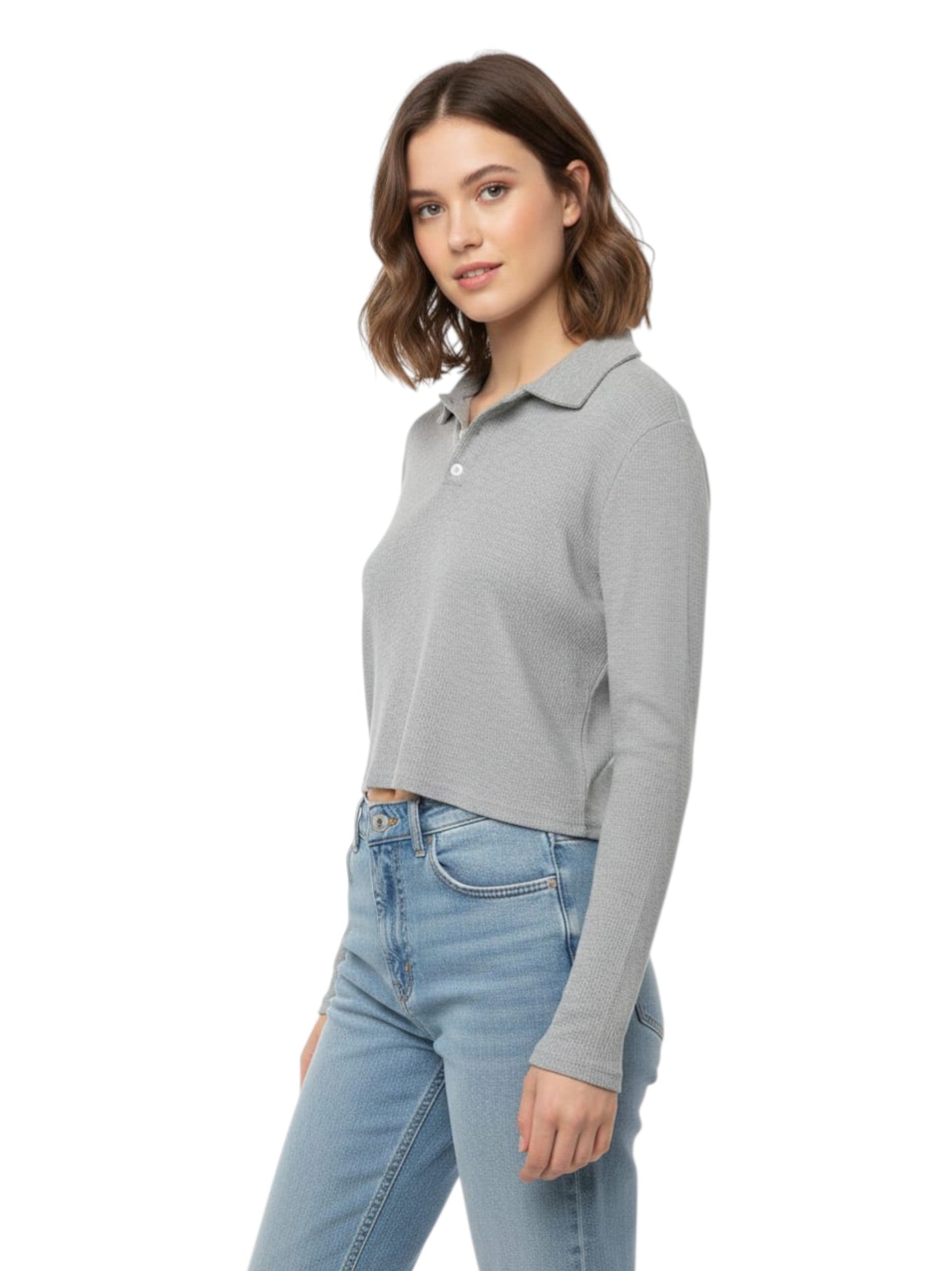 Women's Plain Solid Top,Grey