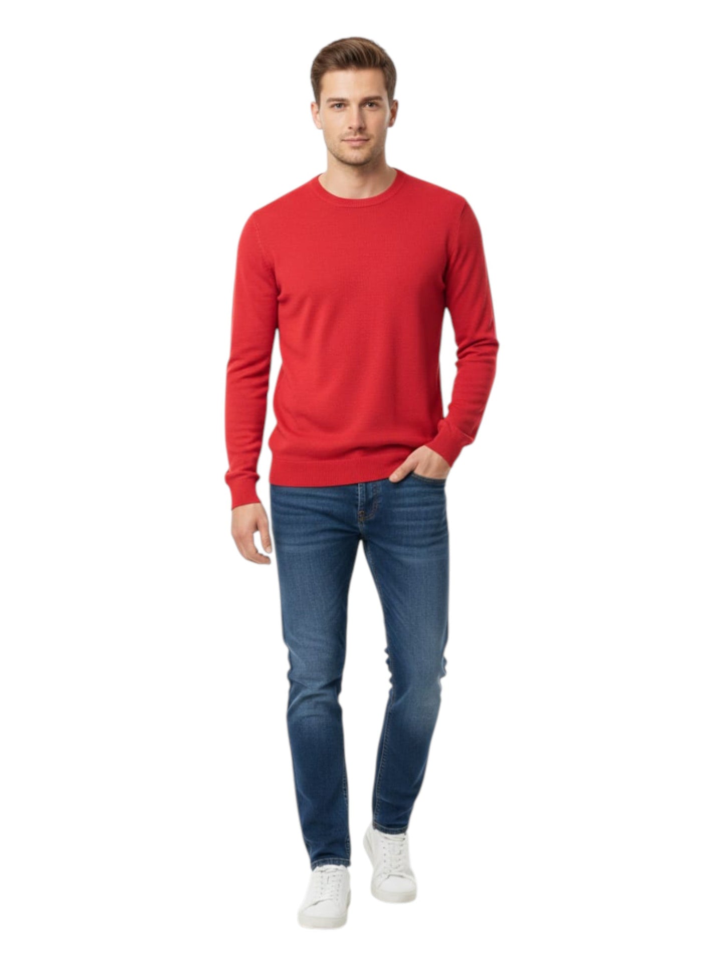 Men's Knitted Sweaters,Red
