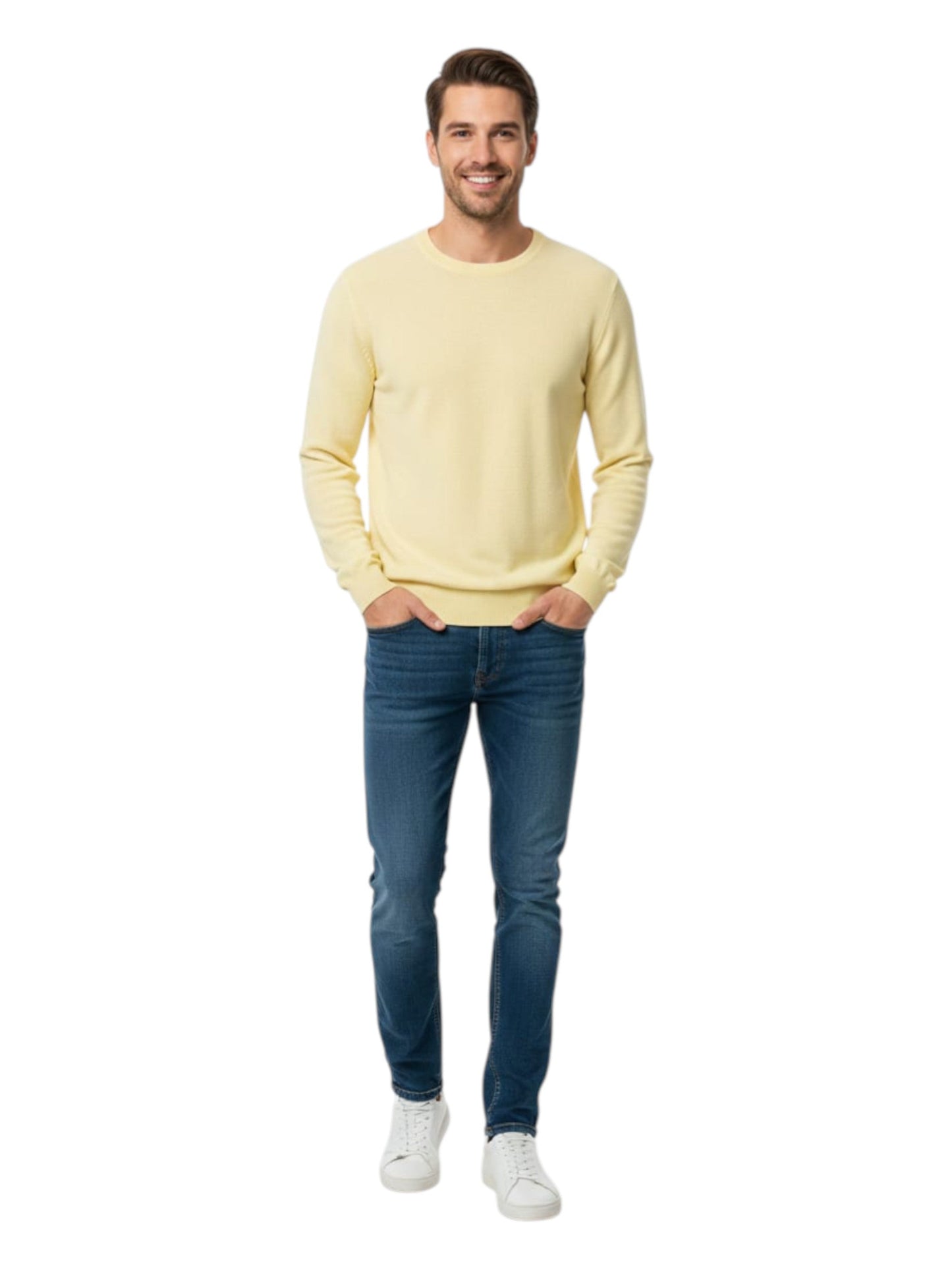 Men's Knitted Sweaters,Yellow