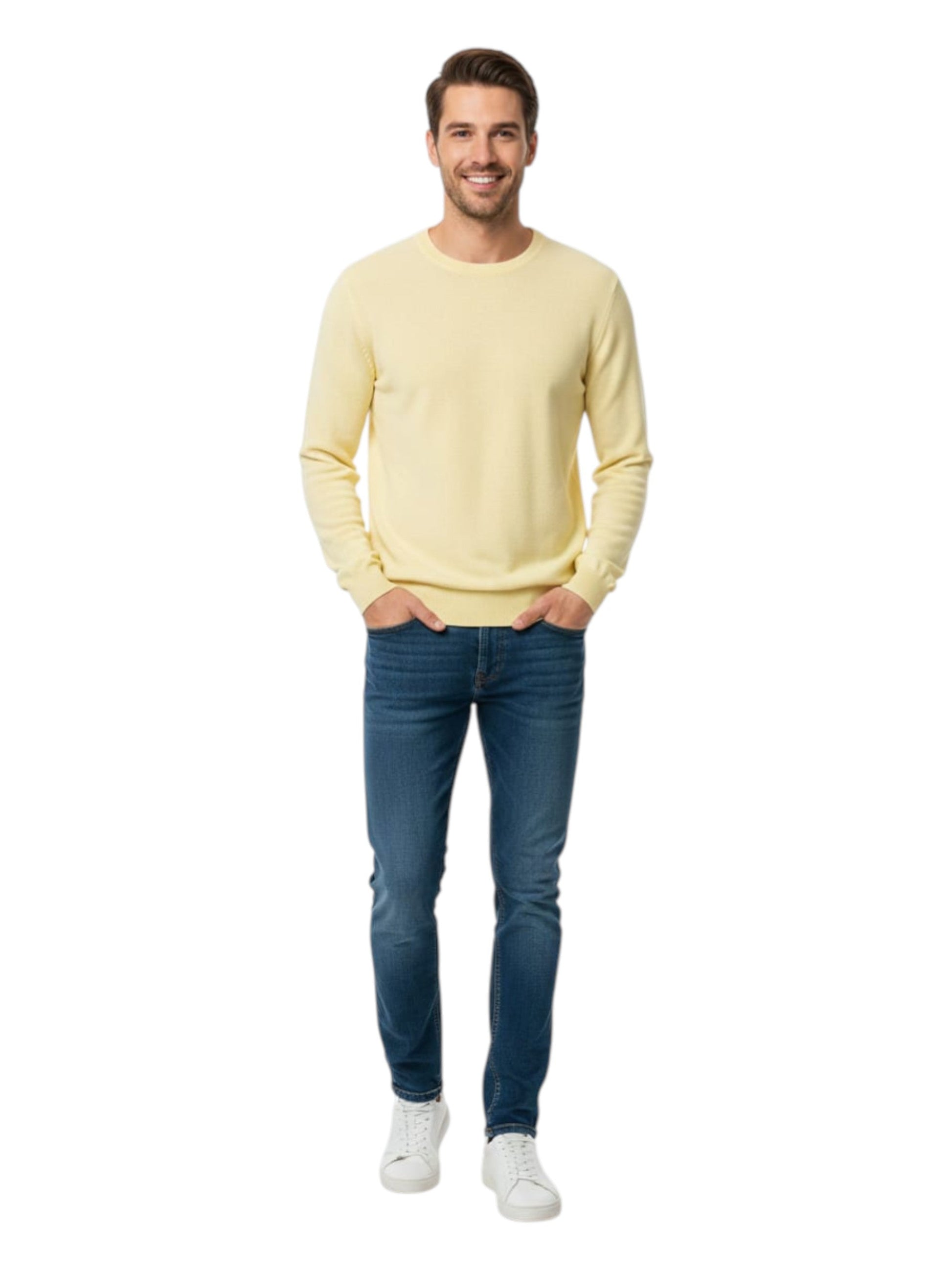 Men's Knitted Sweaters,Yellow