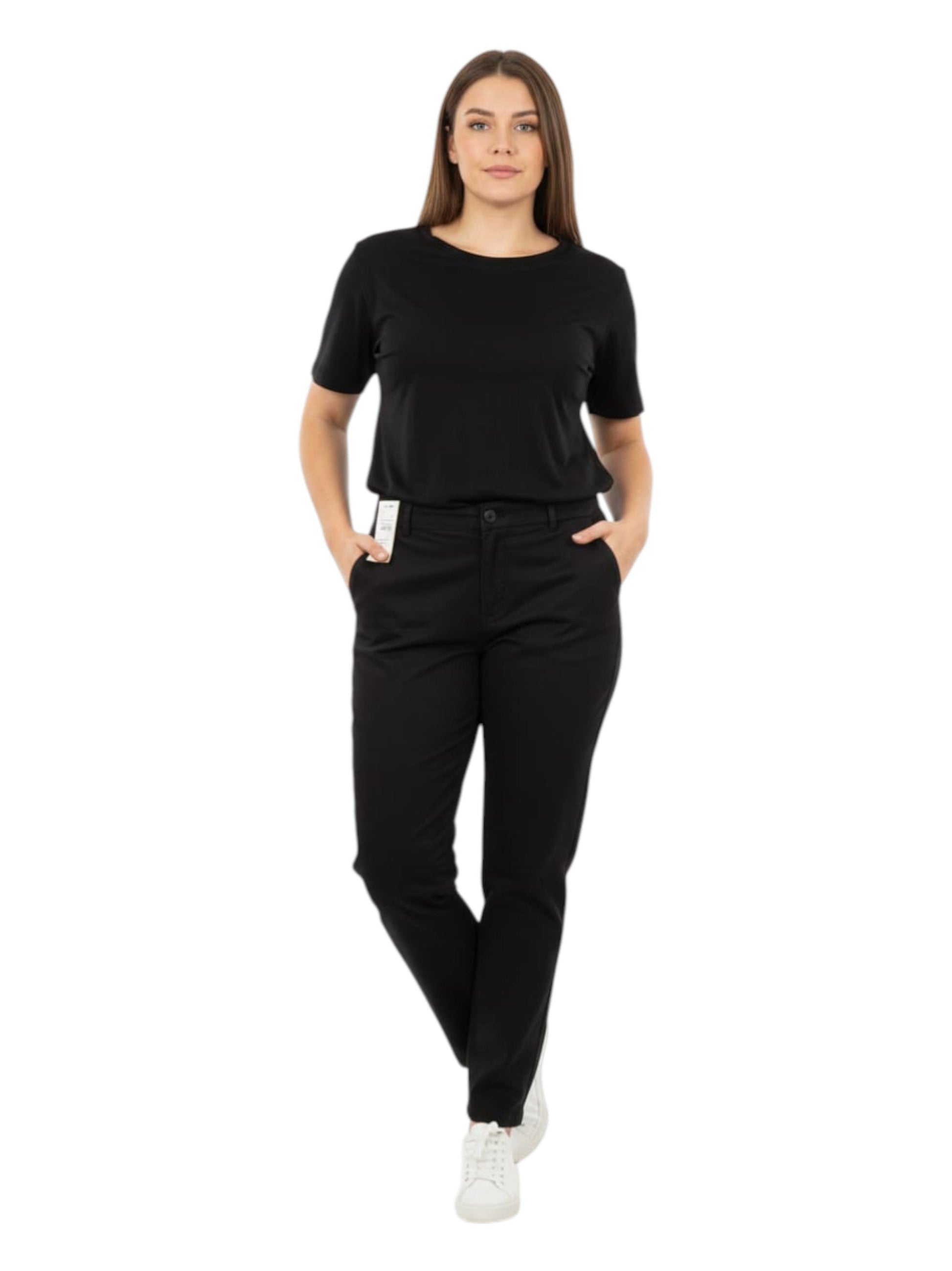 Women's Plain Solid Jeans,Black
