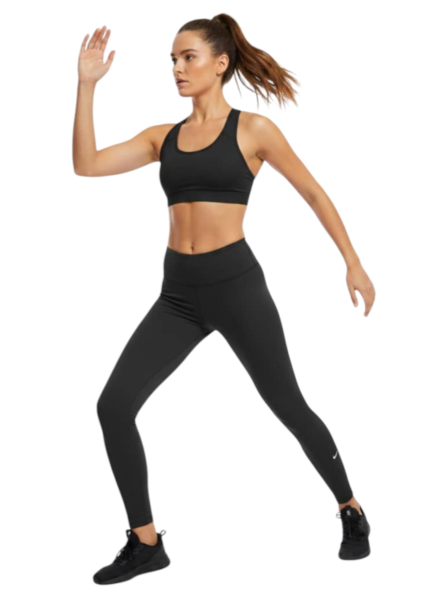 Women's Plain Solid Legging,Black