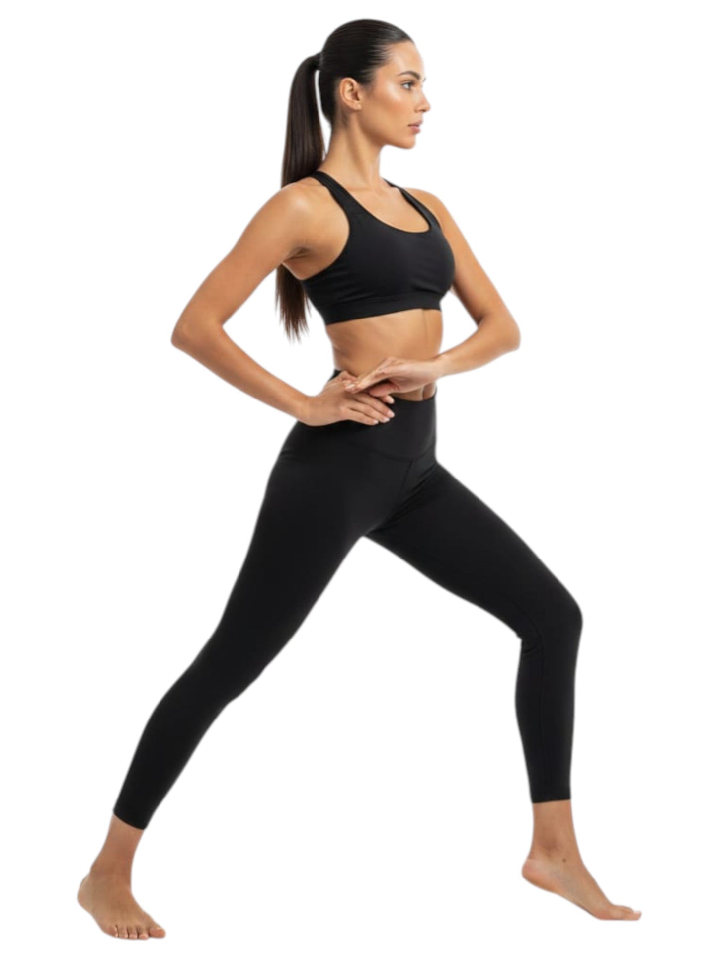 Women's Plain Solid Legging,Black