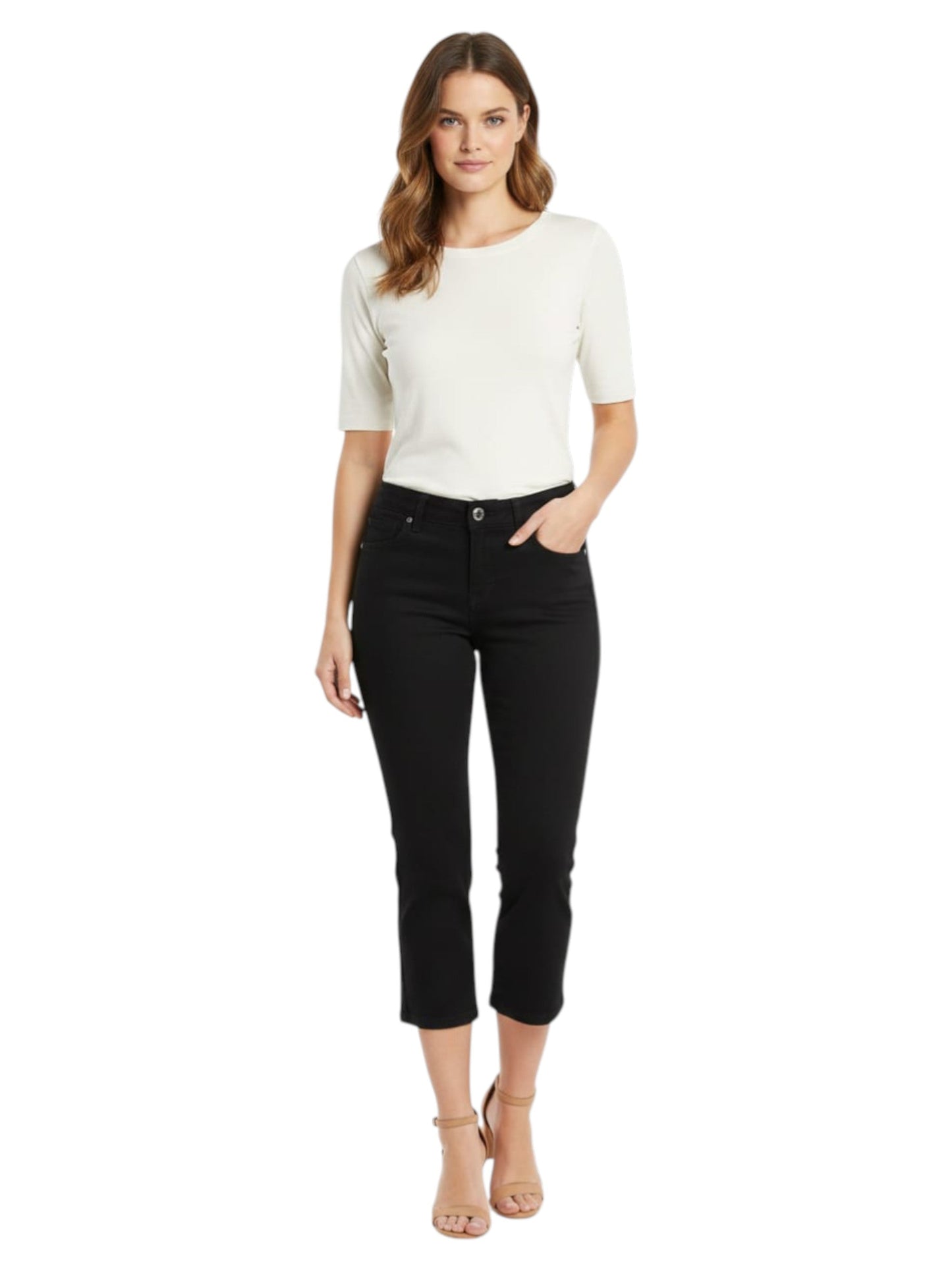 Women's Plain Solid Jeans,Black