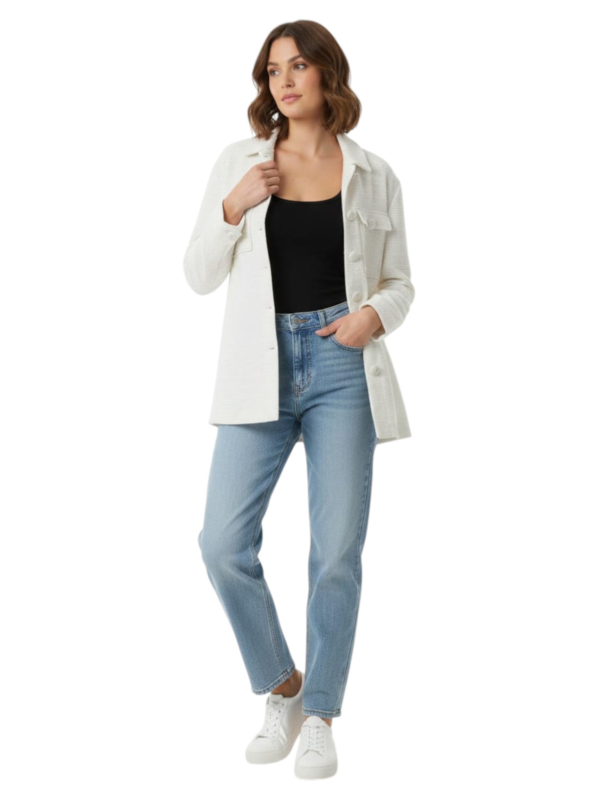 Women's Knitted Jacket,Light Beige