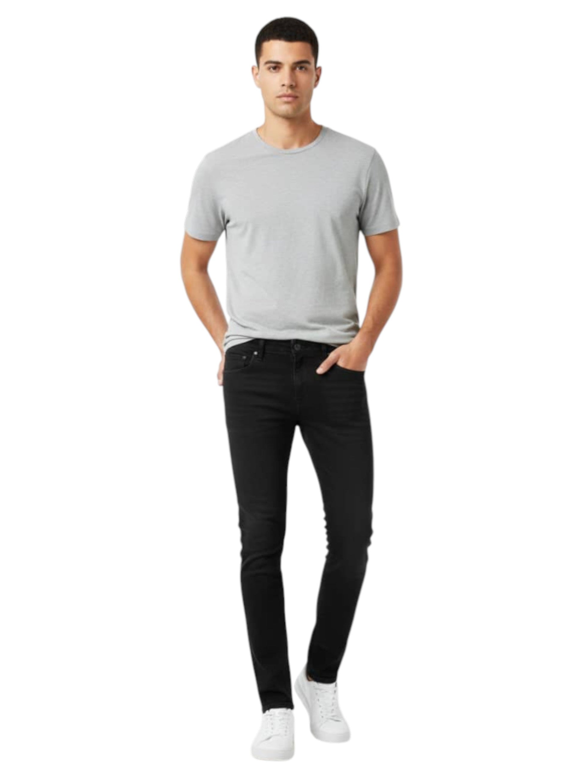 Men's Plain Solid Jeans,Black