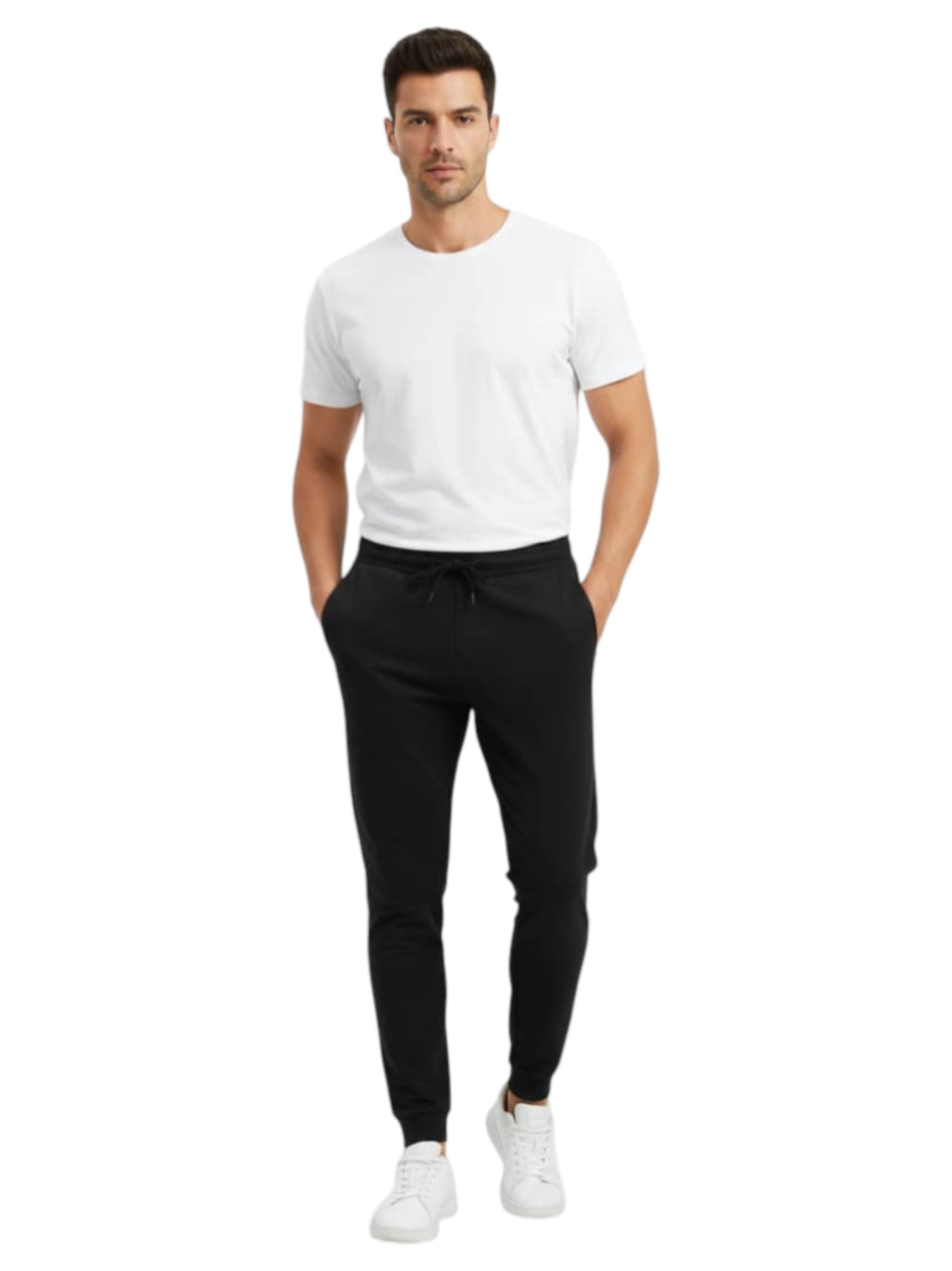Men's Plain Solid Pant,Black