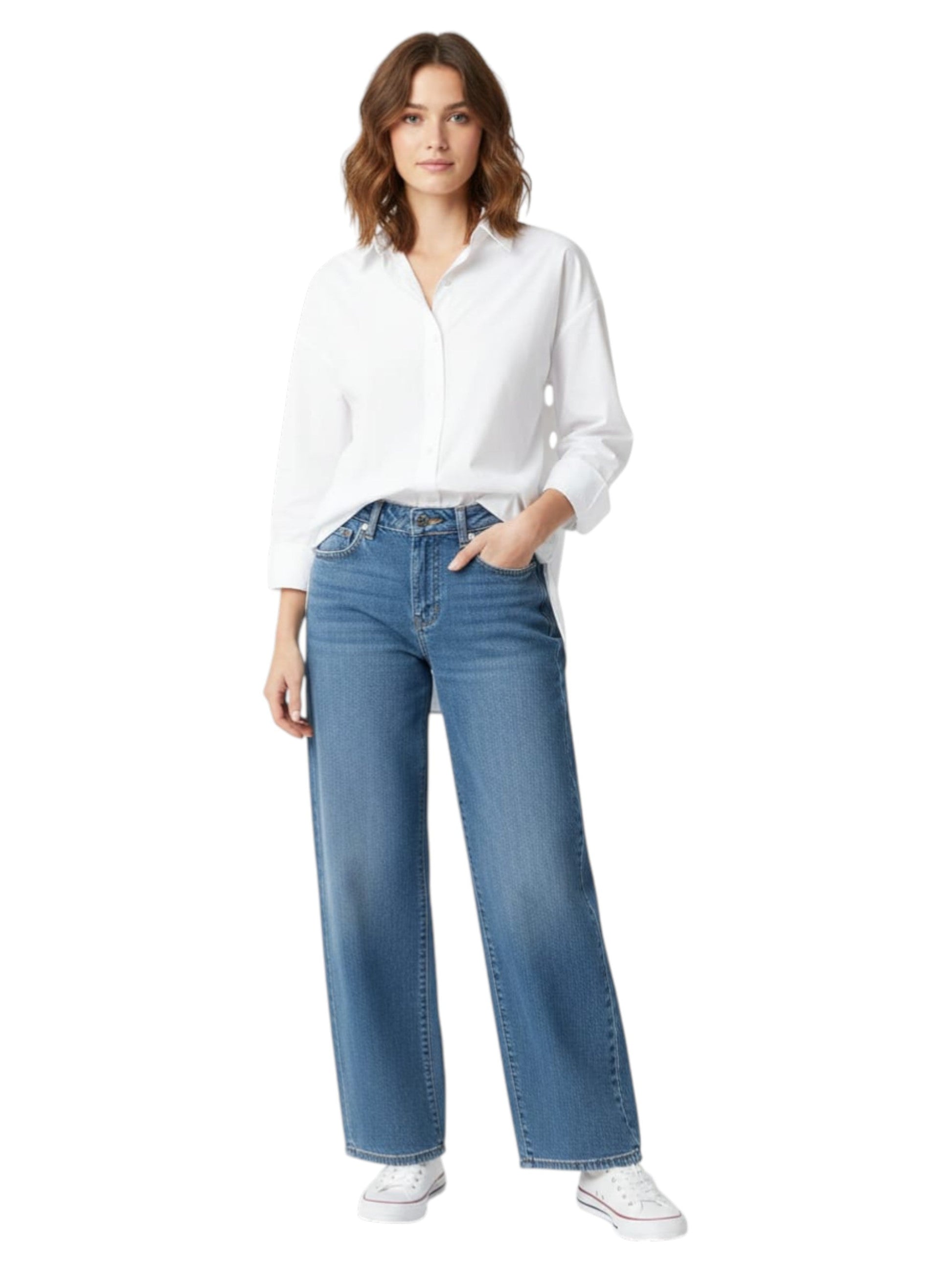 Women's Washed Jeans,Light Blue