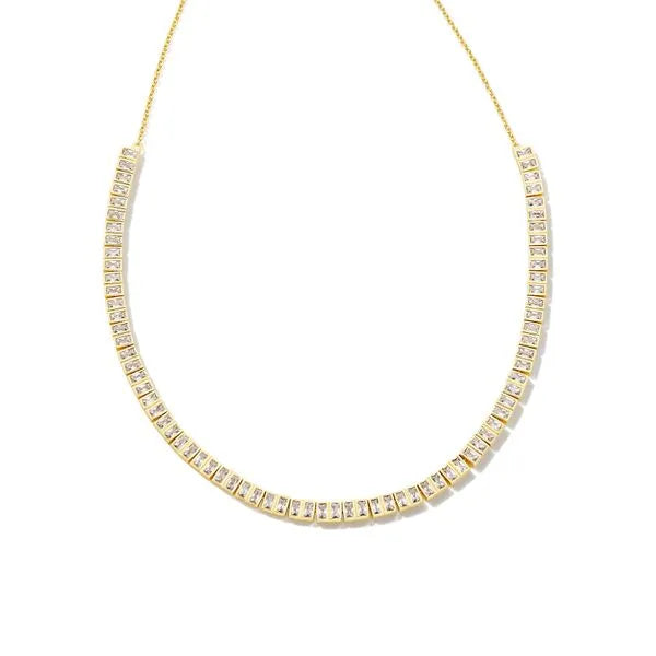 Kendra Scott Women's Gold-Tone Gracie Crystal Tennis Necklace | Kendra Scott In Lebanon